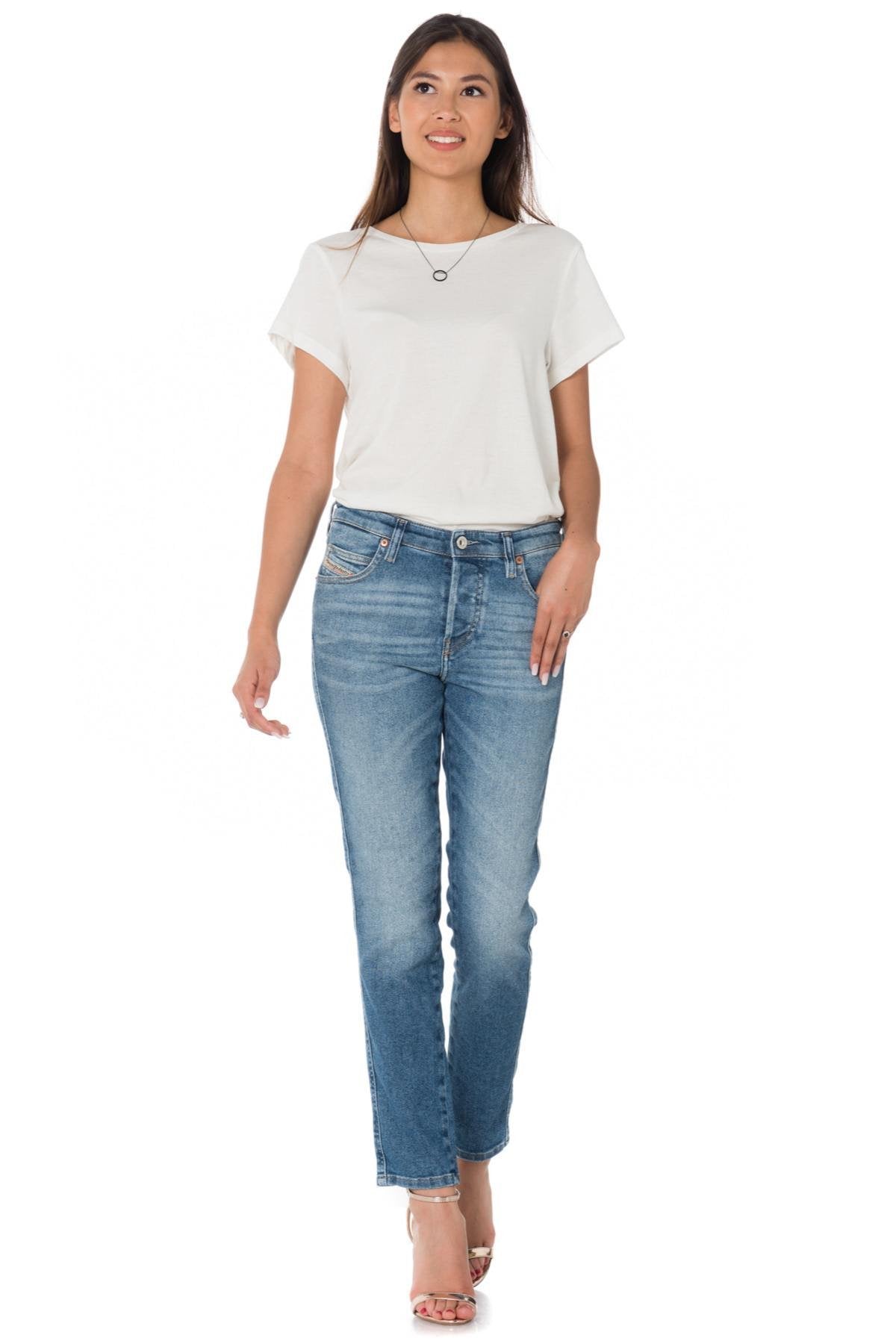 Diesel women's light blue washed jeans - Image n°2