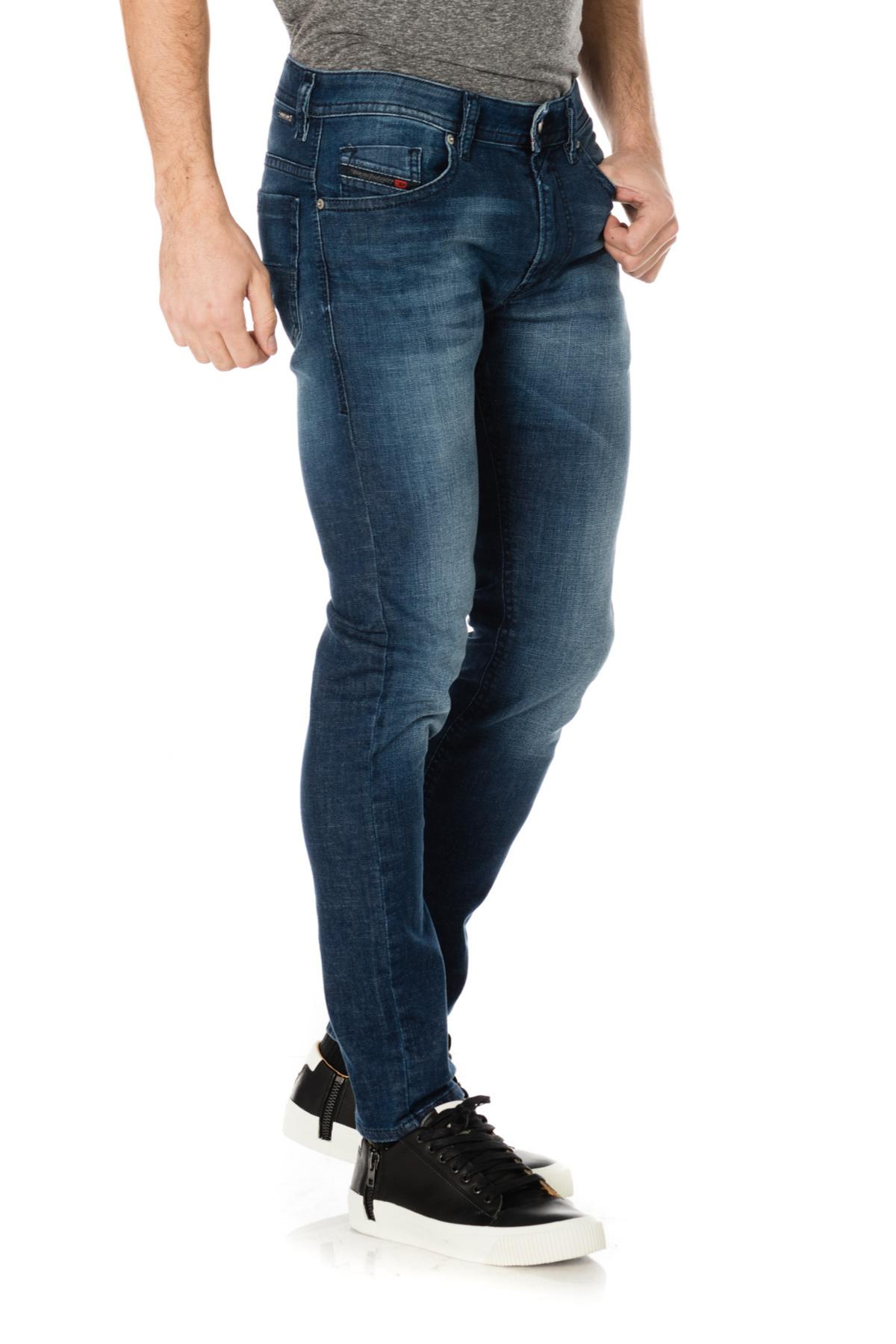  Men's skinny washed blue jeans - Image n°4