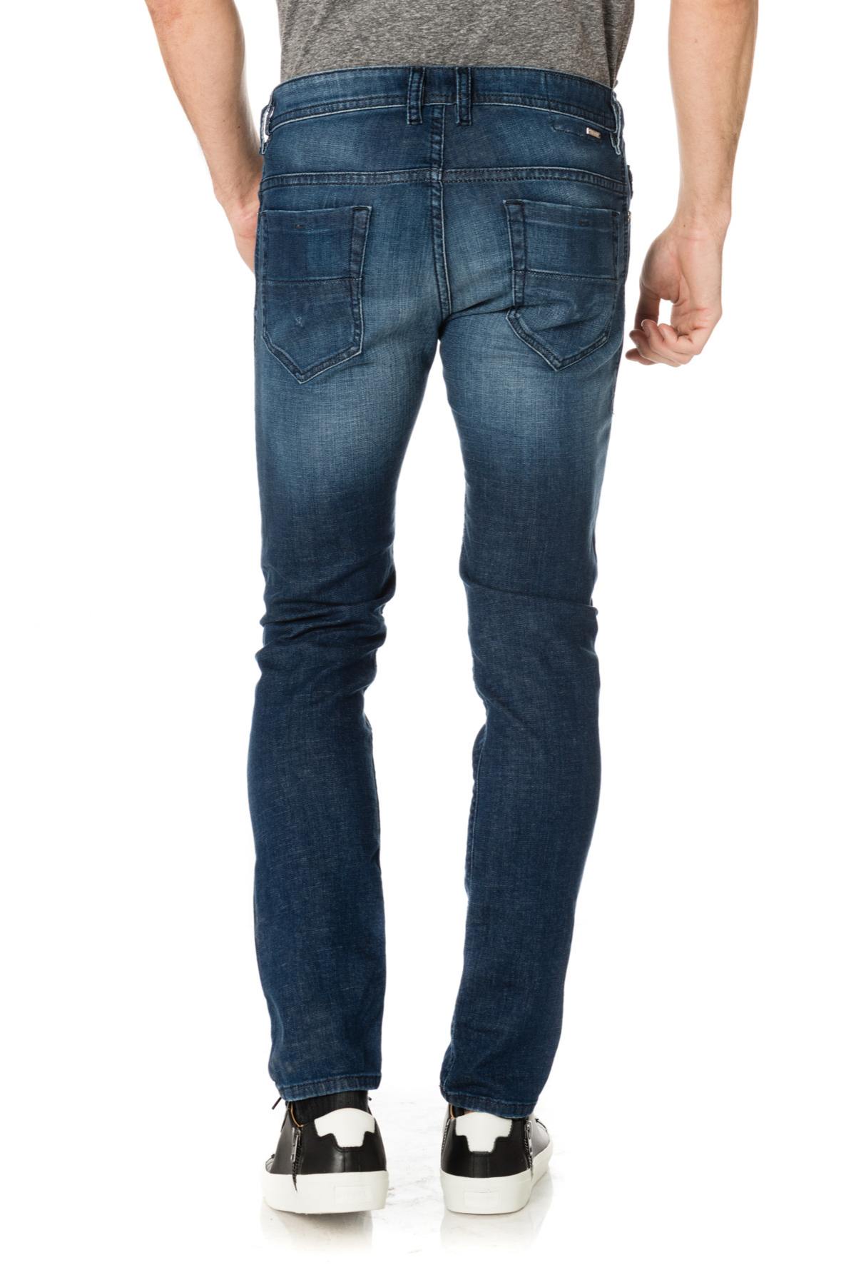  Men's skinny washed blue jeans - Image n°5