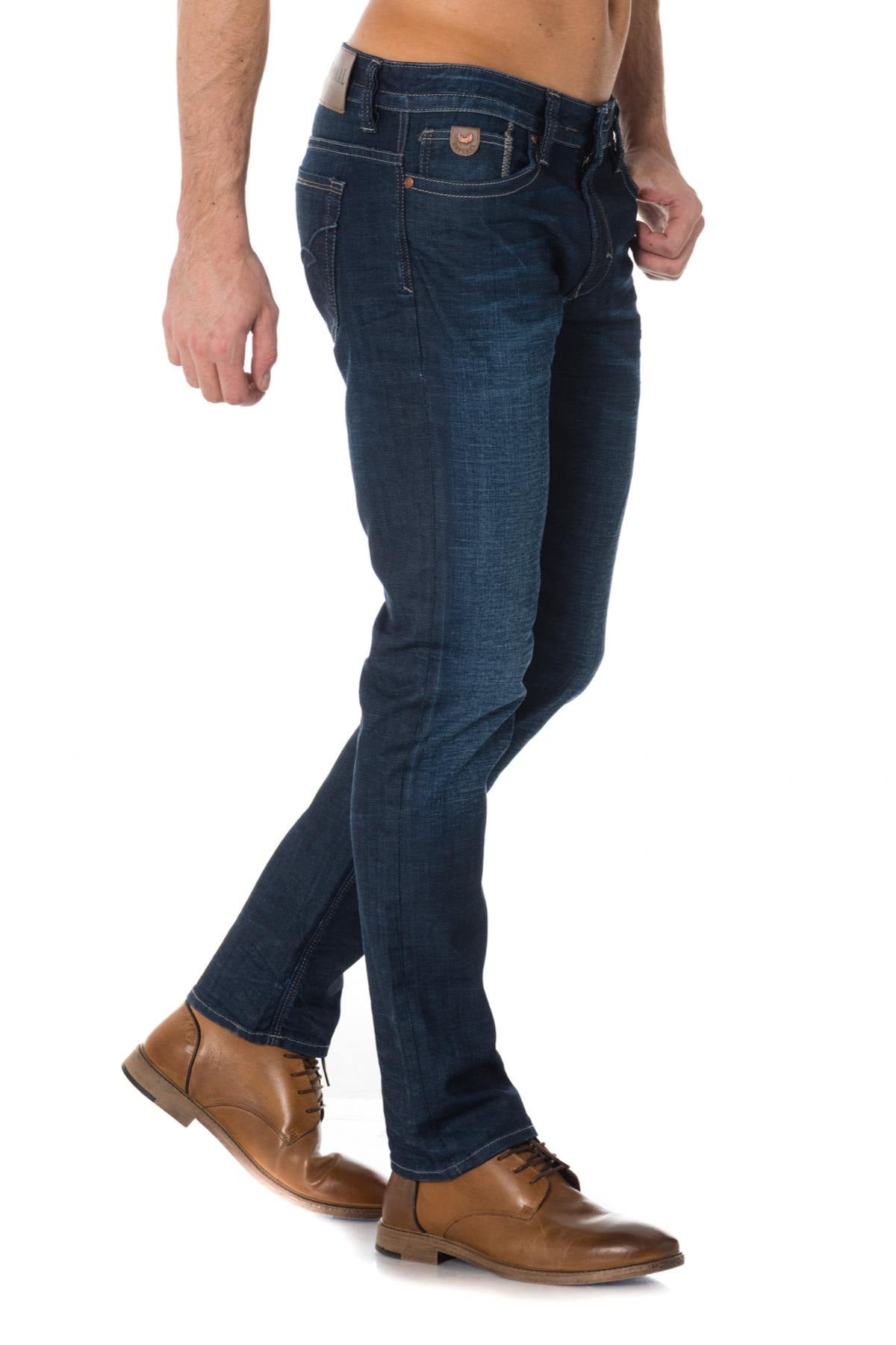 Kaporal men's blue jeans with faded effect - Image n°1