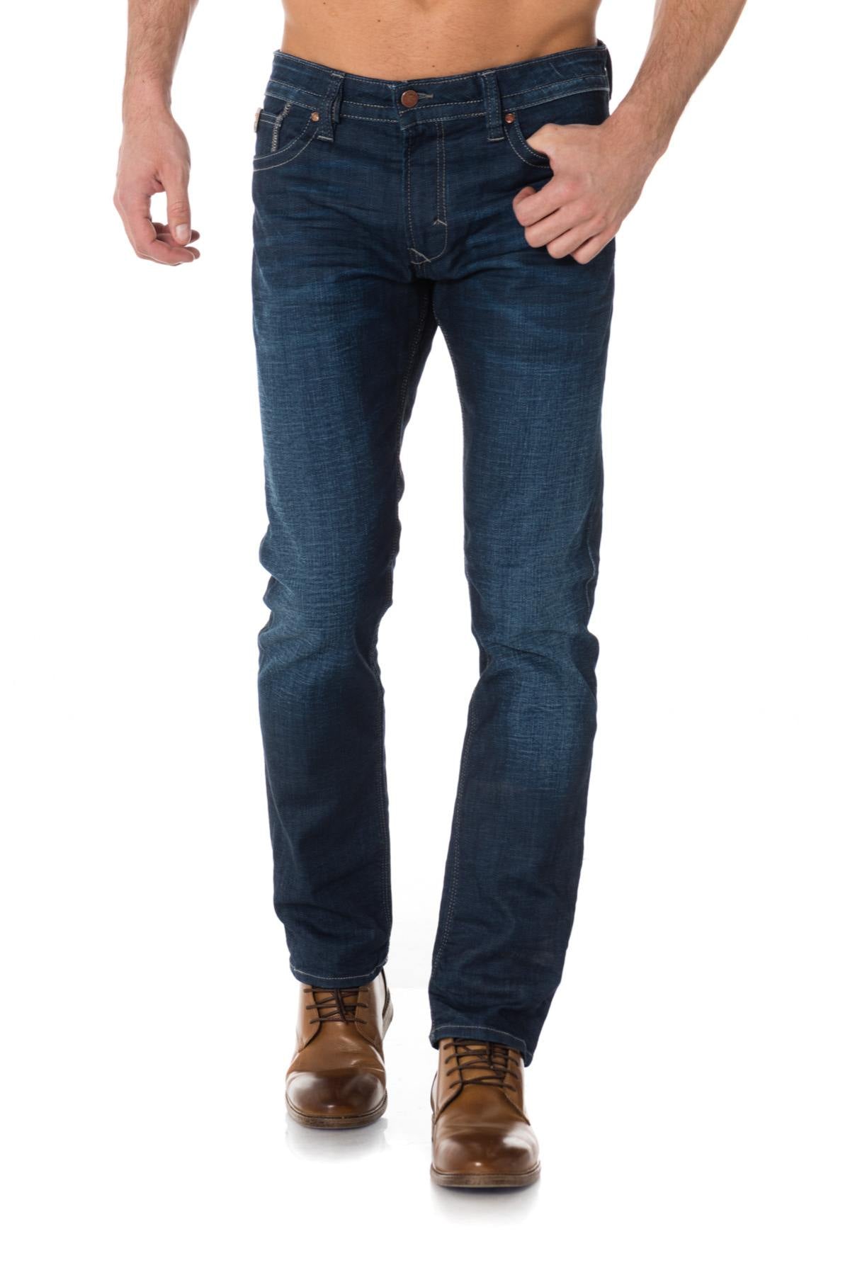 Kaporal men's blue jeans with faded effect - Image n°5