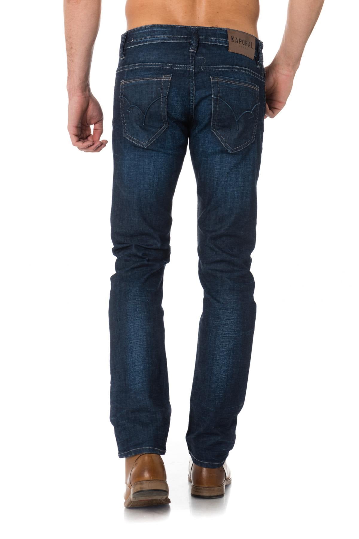 Kaporal men's blue jeans with faded effect - Image n°2