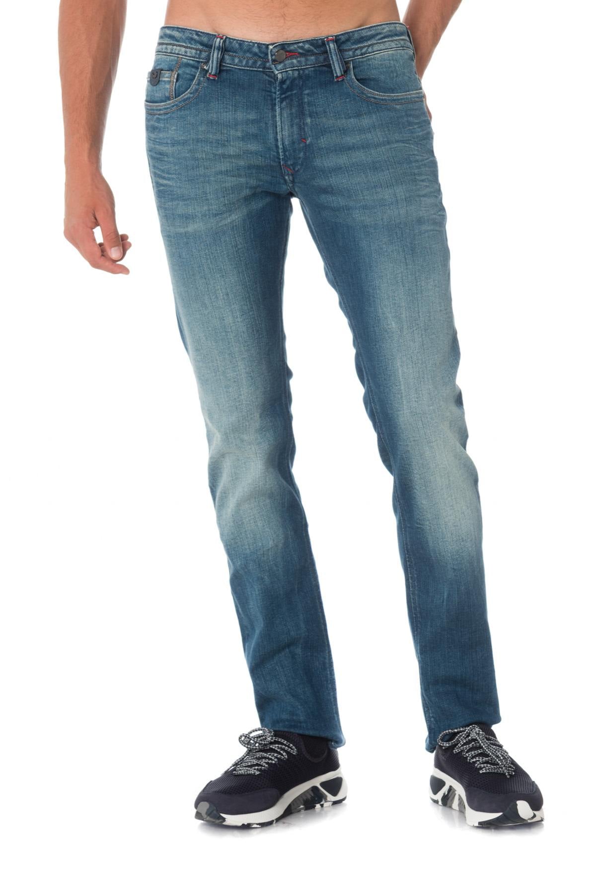 Kaporal men's faded blue jeans - Image n°1