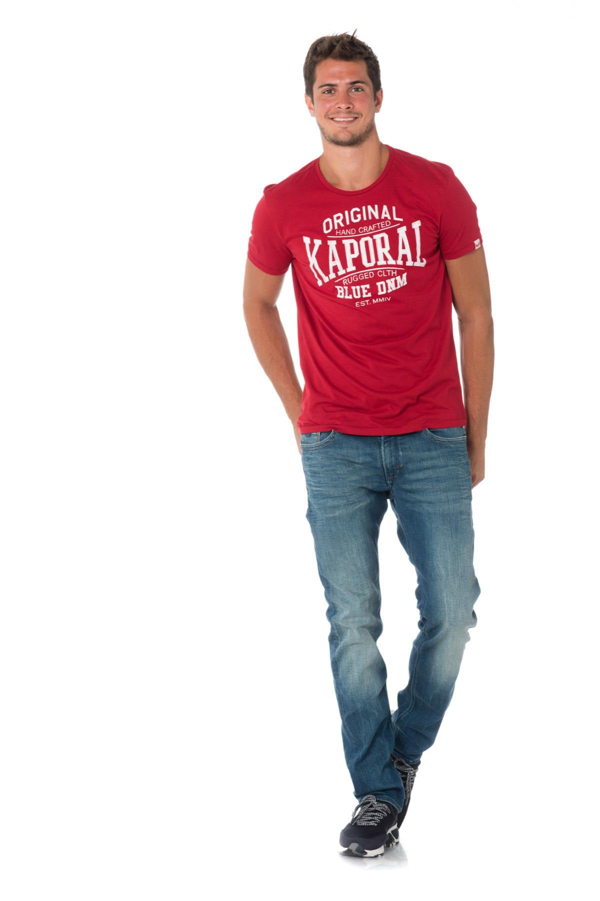 Kaporal men's faded blue jeans - Image n°5