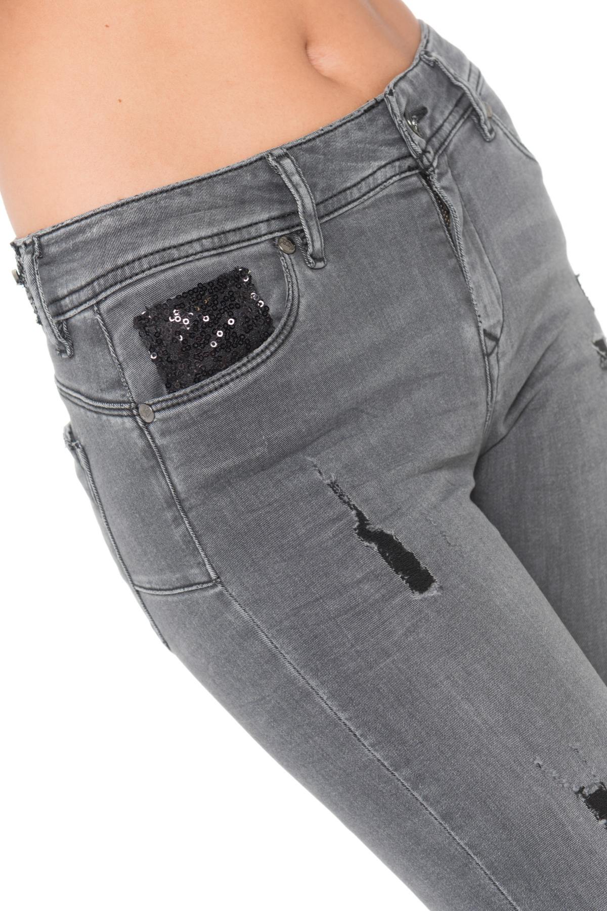  Kaporal women's faded black jeans with sequins - Image n°3