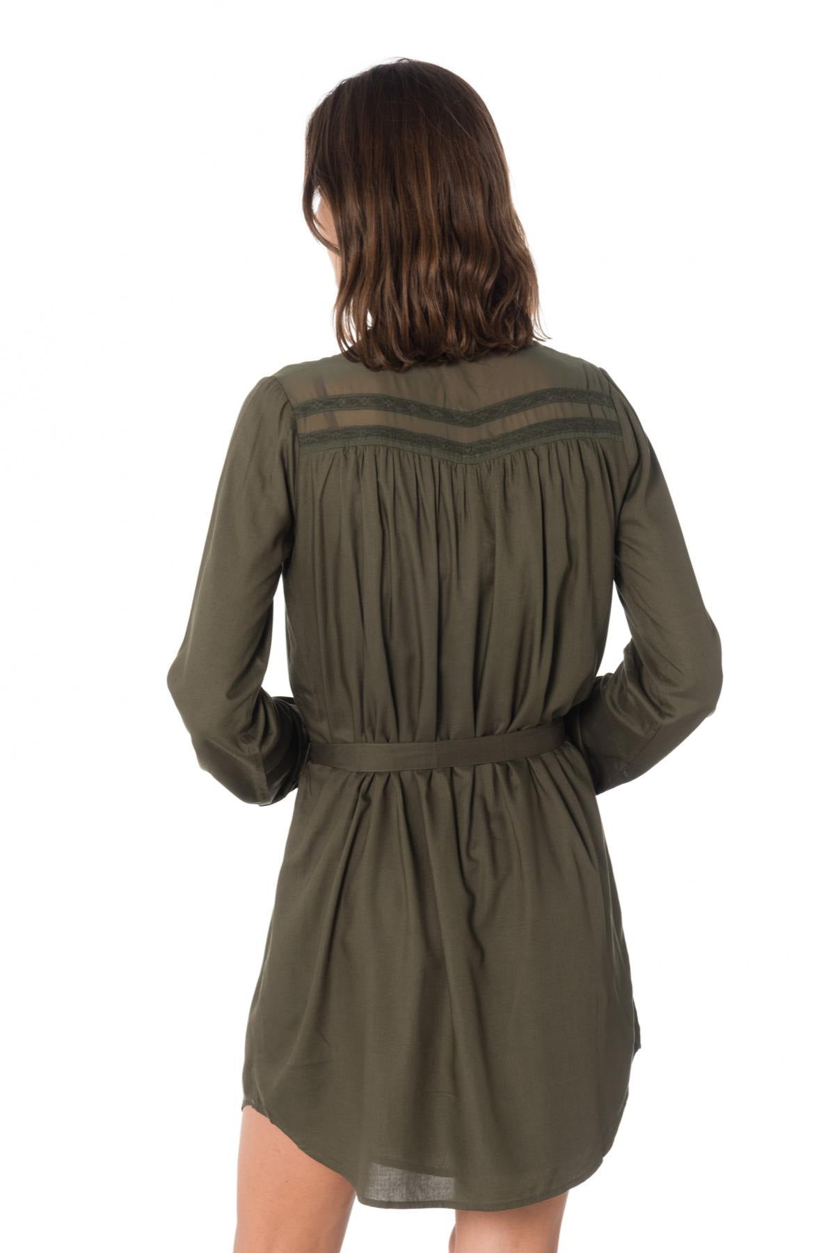 Dress with belt Kaporal khaki color - Image n°3