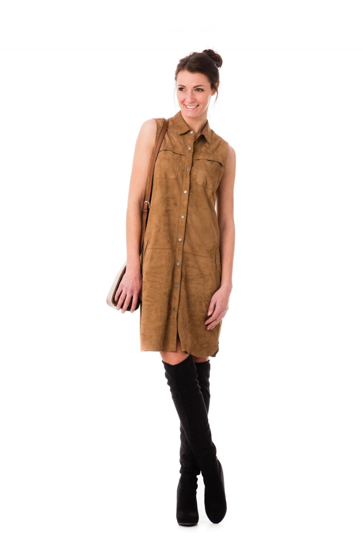 Women's Sleeveless Suede Dress Oakwood - Image n°5