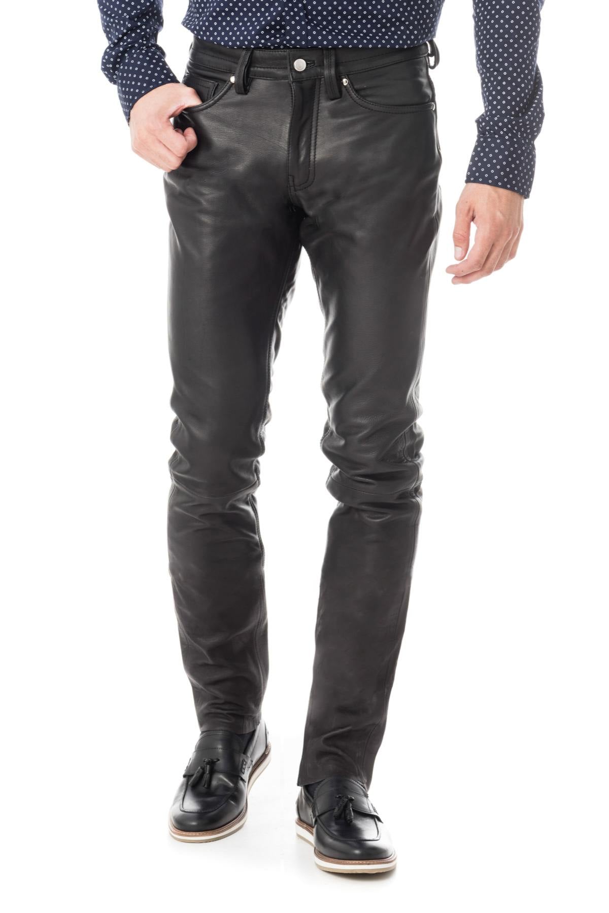 men's cowhide leather pants - Image n°2