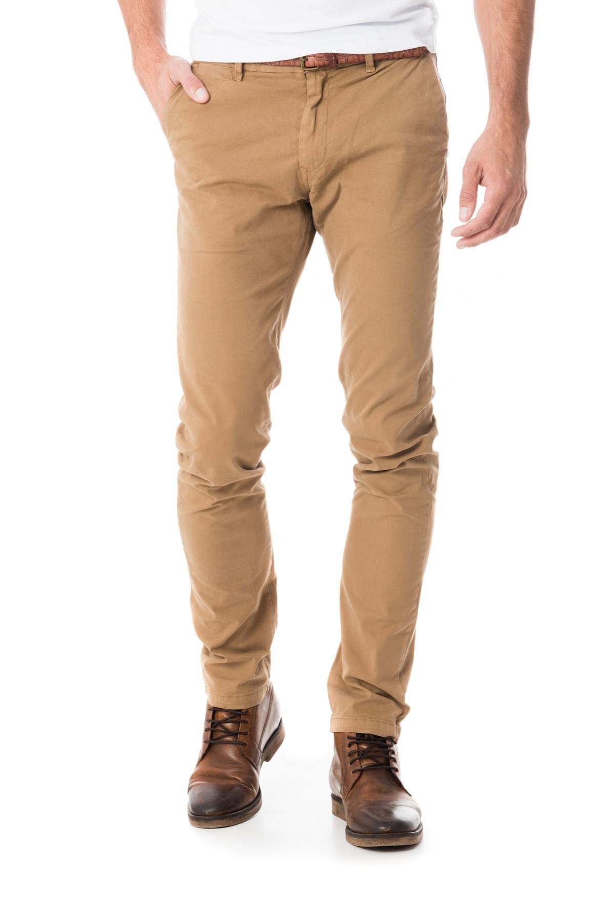 Camel chino pants - Image n°1