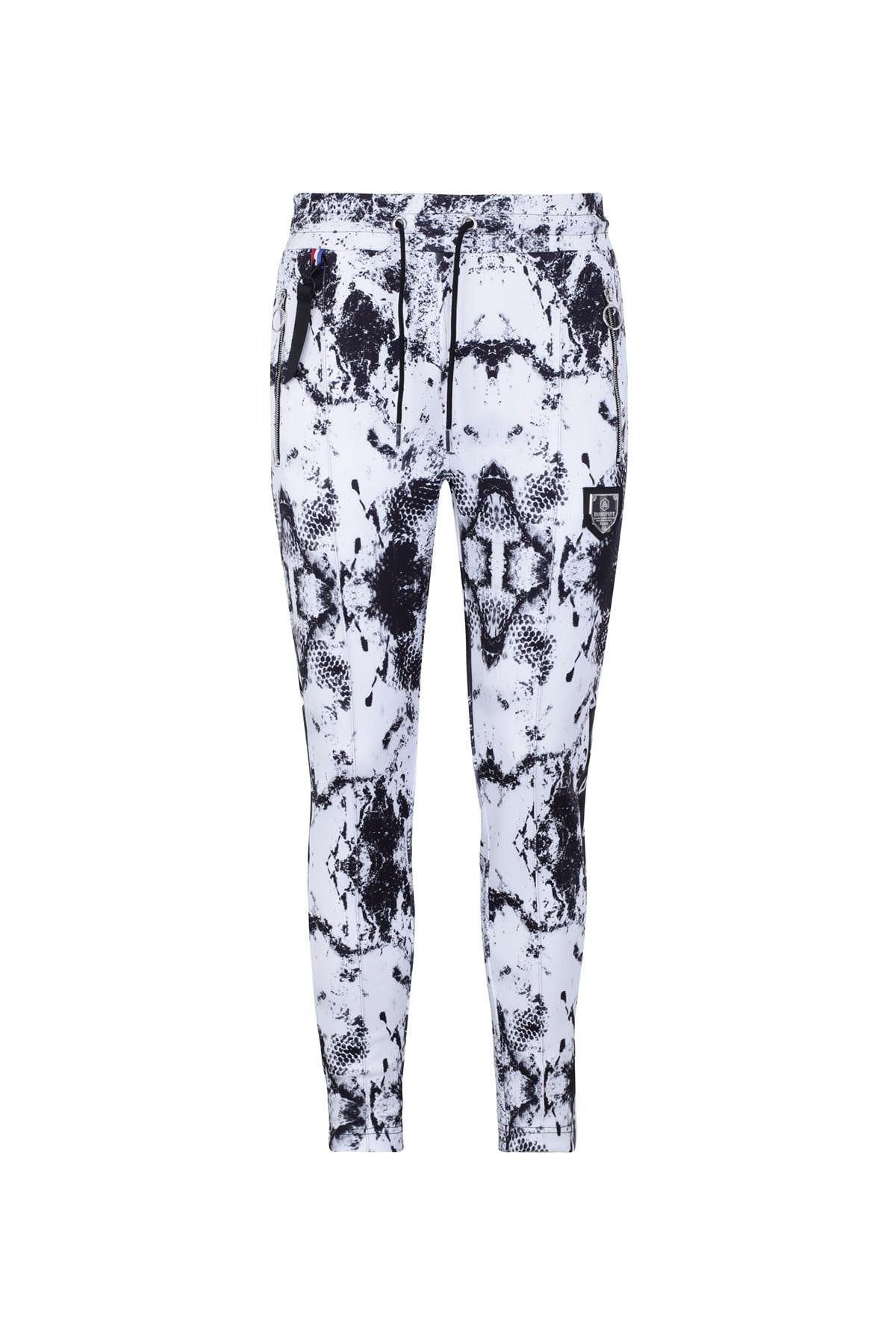 black and white printed jogging pants - Image n°3