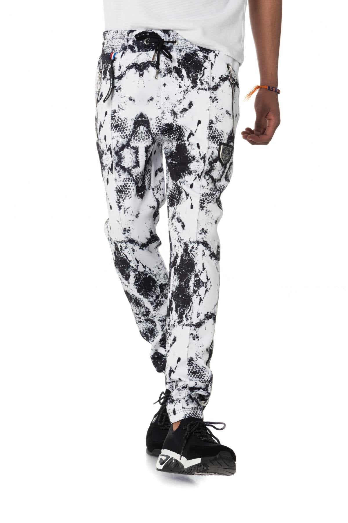 black and white printed jogging pants - Image n°4