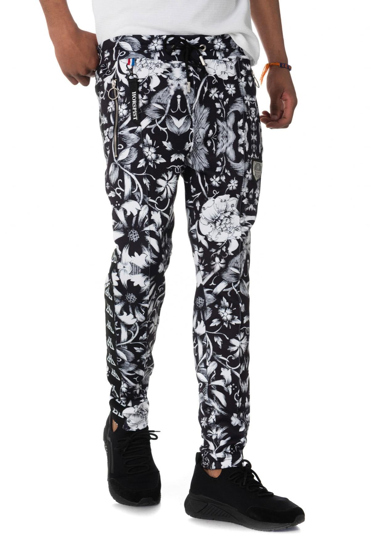 black and white printed sweatpants - Image n°10