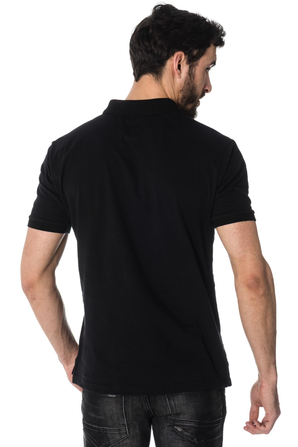 Black Kaporal polo shirt with embossed writing - Image n°3