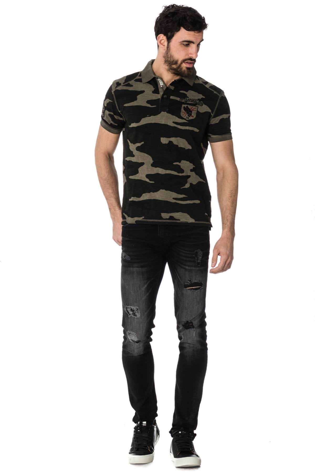 Kaporal men's camouflage polo shirt - Image n°2