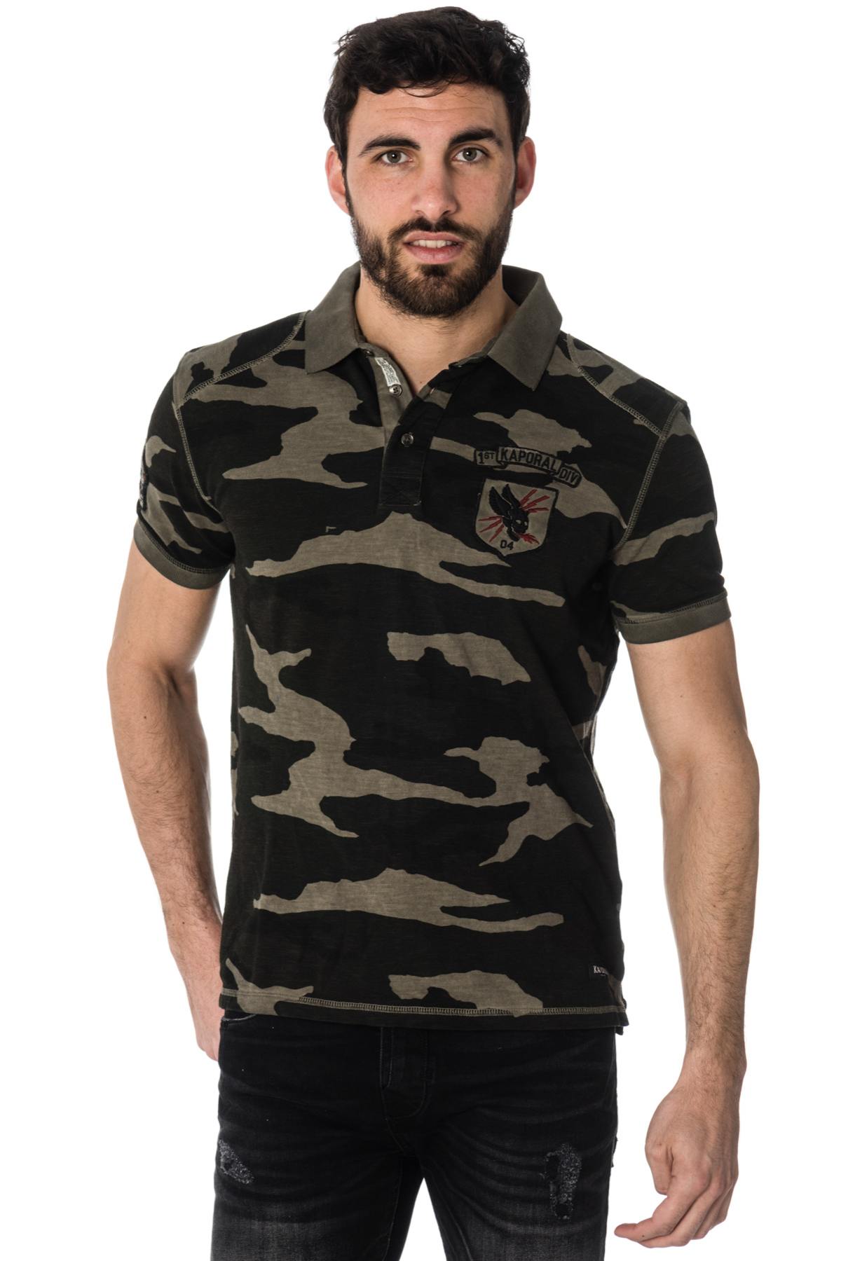 Kaporal men's camouflage polo shirt - Image n°1