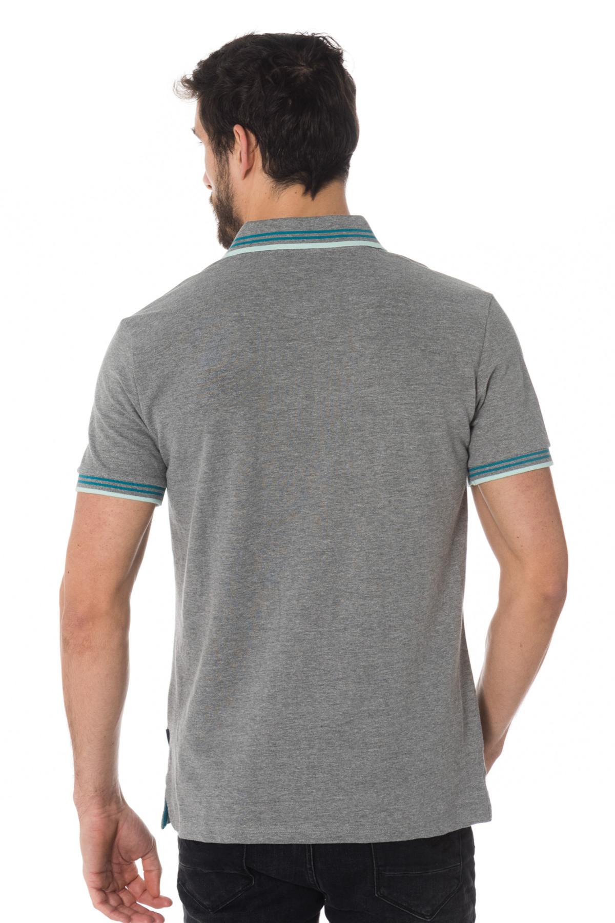 Men's heather gray polo shirt - Image n°4