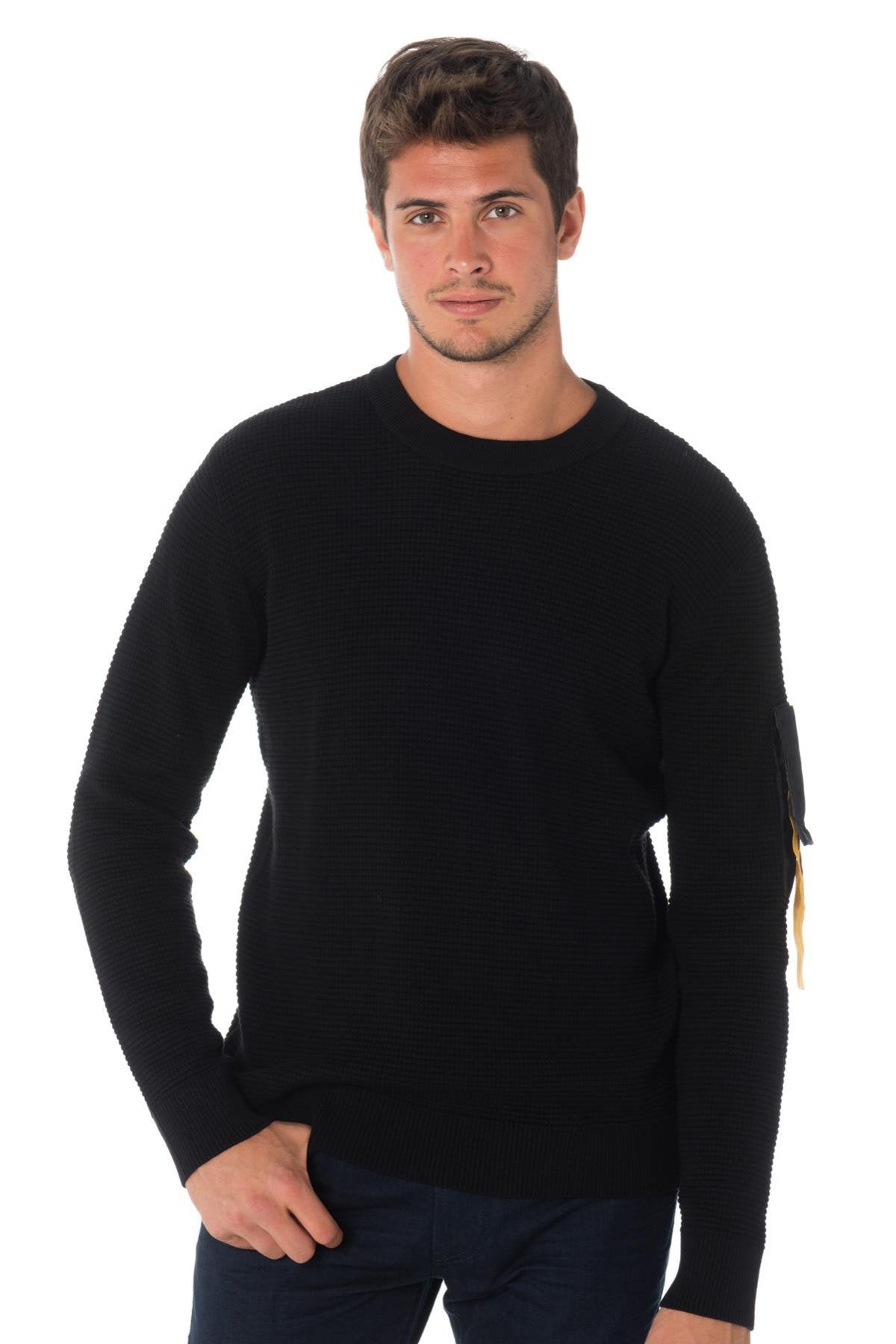 Diesel men's black textured sweater - Image n°4