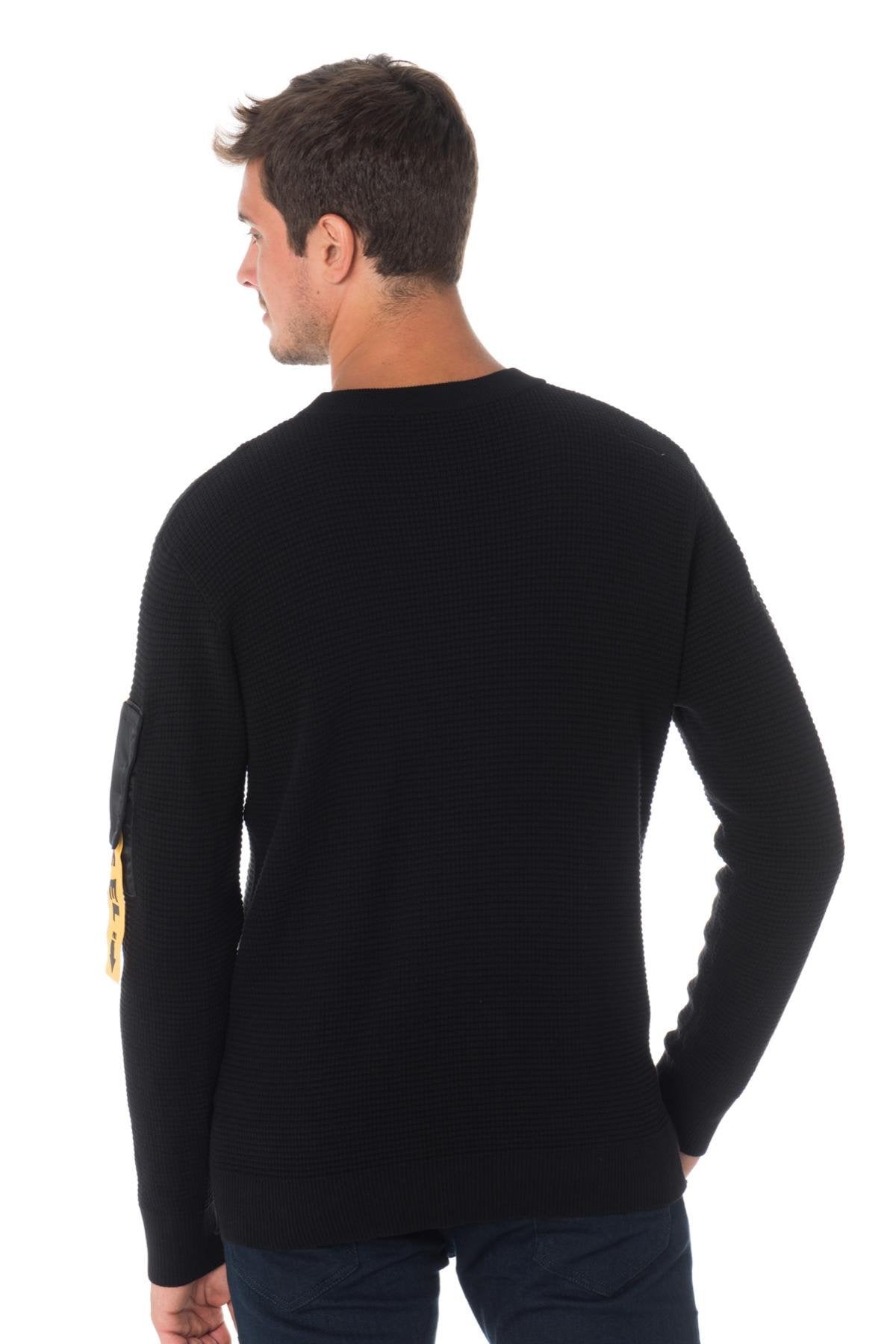 Diesel men's black textured sweater - Image n°5