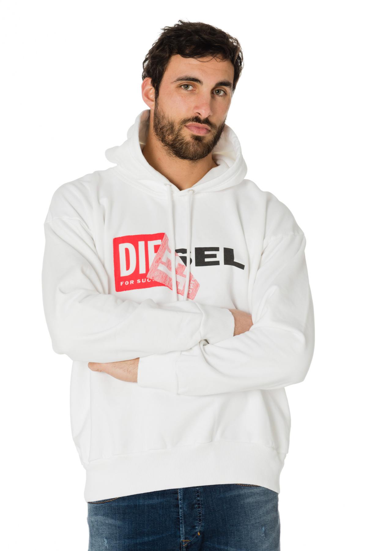 White sweatshirt with Diesel inscription - Image n°1