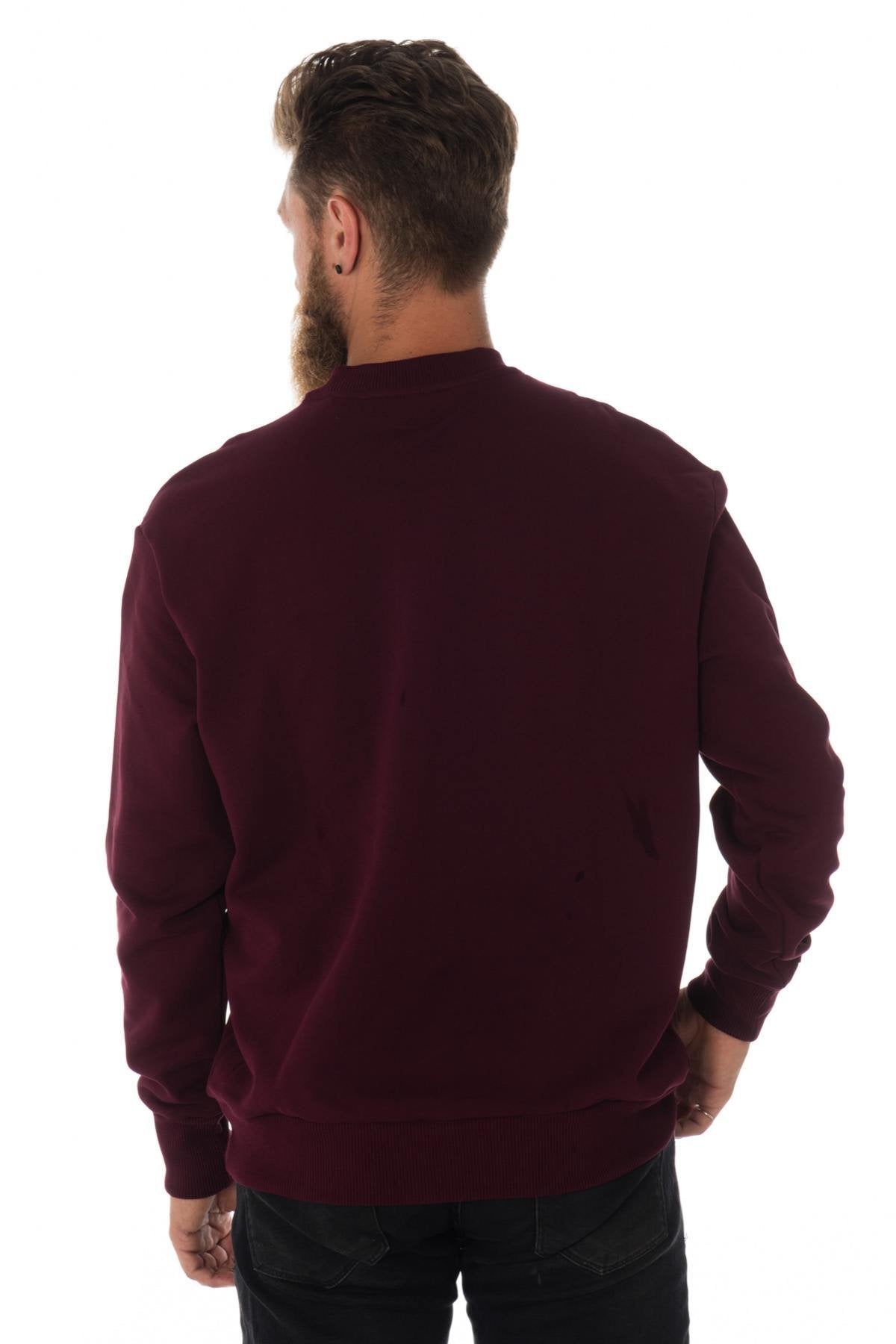 Men's burgundy Diesel sweatshirt - Image n°3