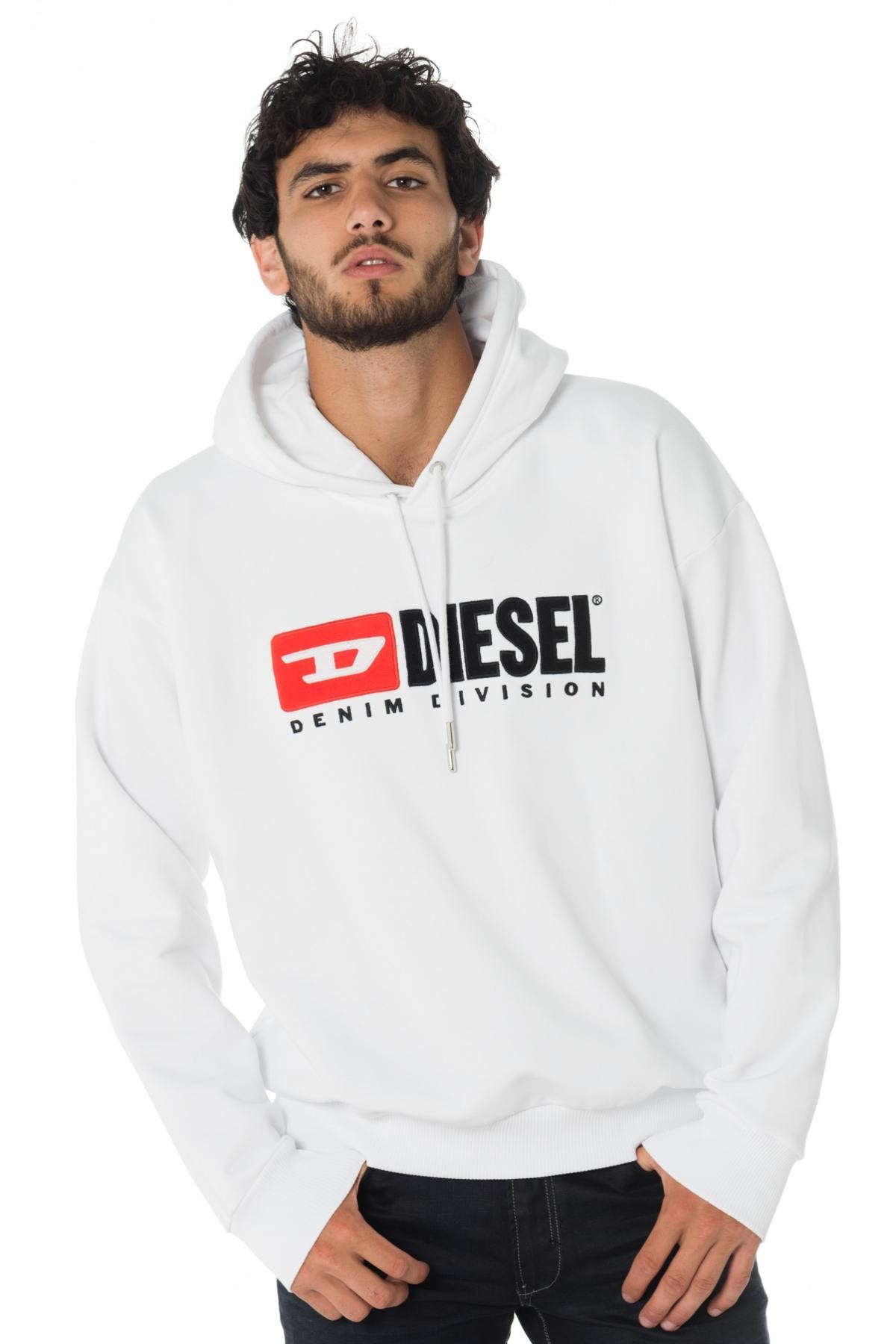 Diesel white hooded sweatshirt - Image n°1