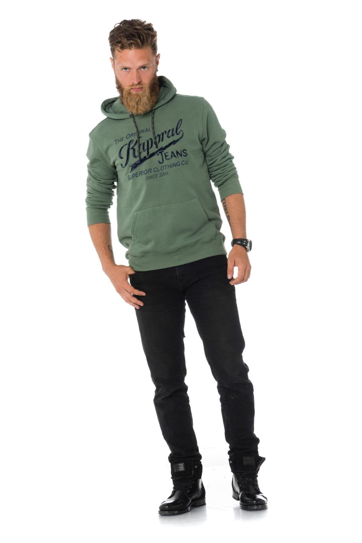 Kaporal green hooded sweatshirt - Image n°2