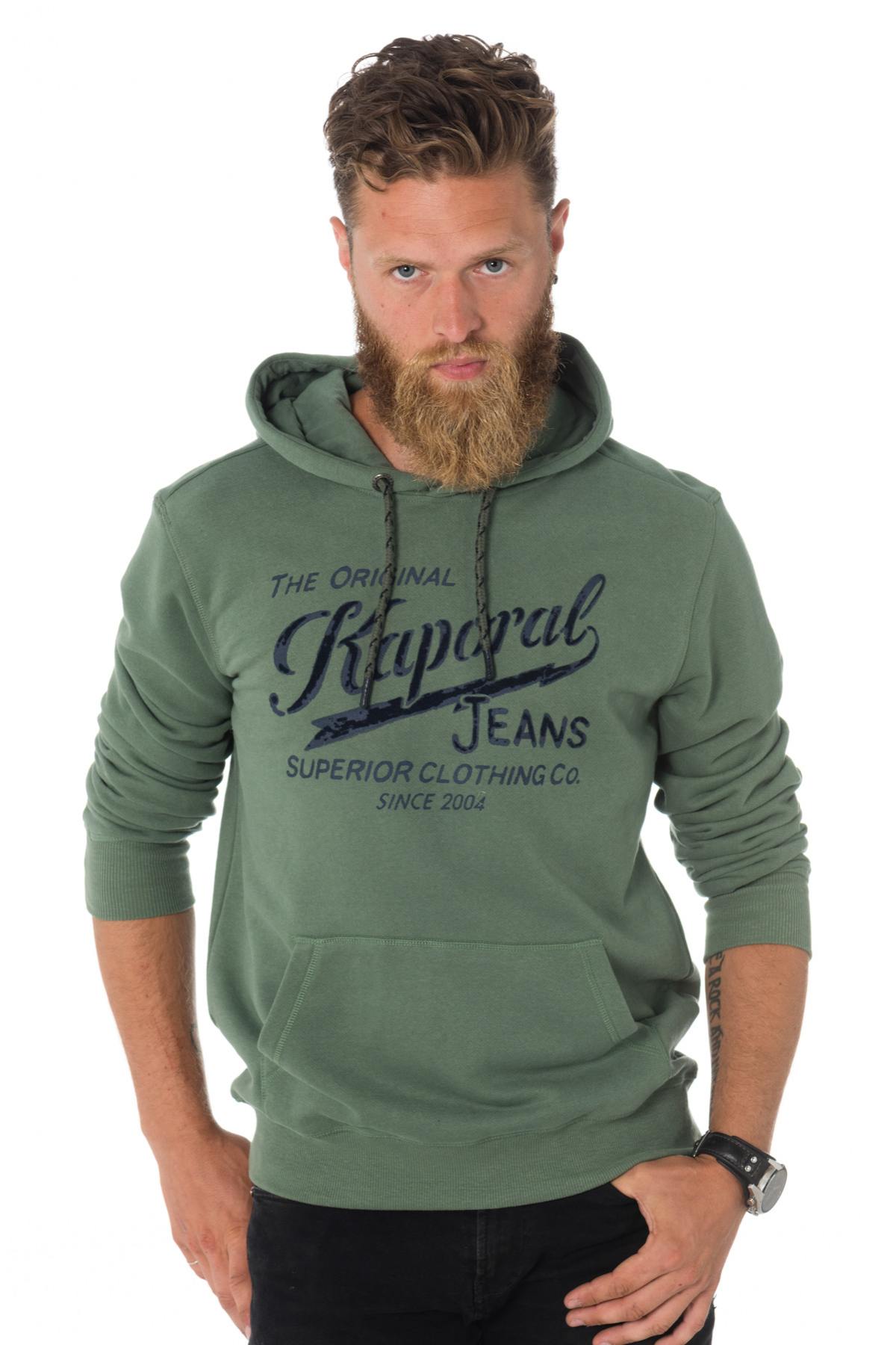 Kaporal green hooded sweatshirt - Image n°1