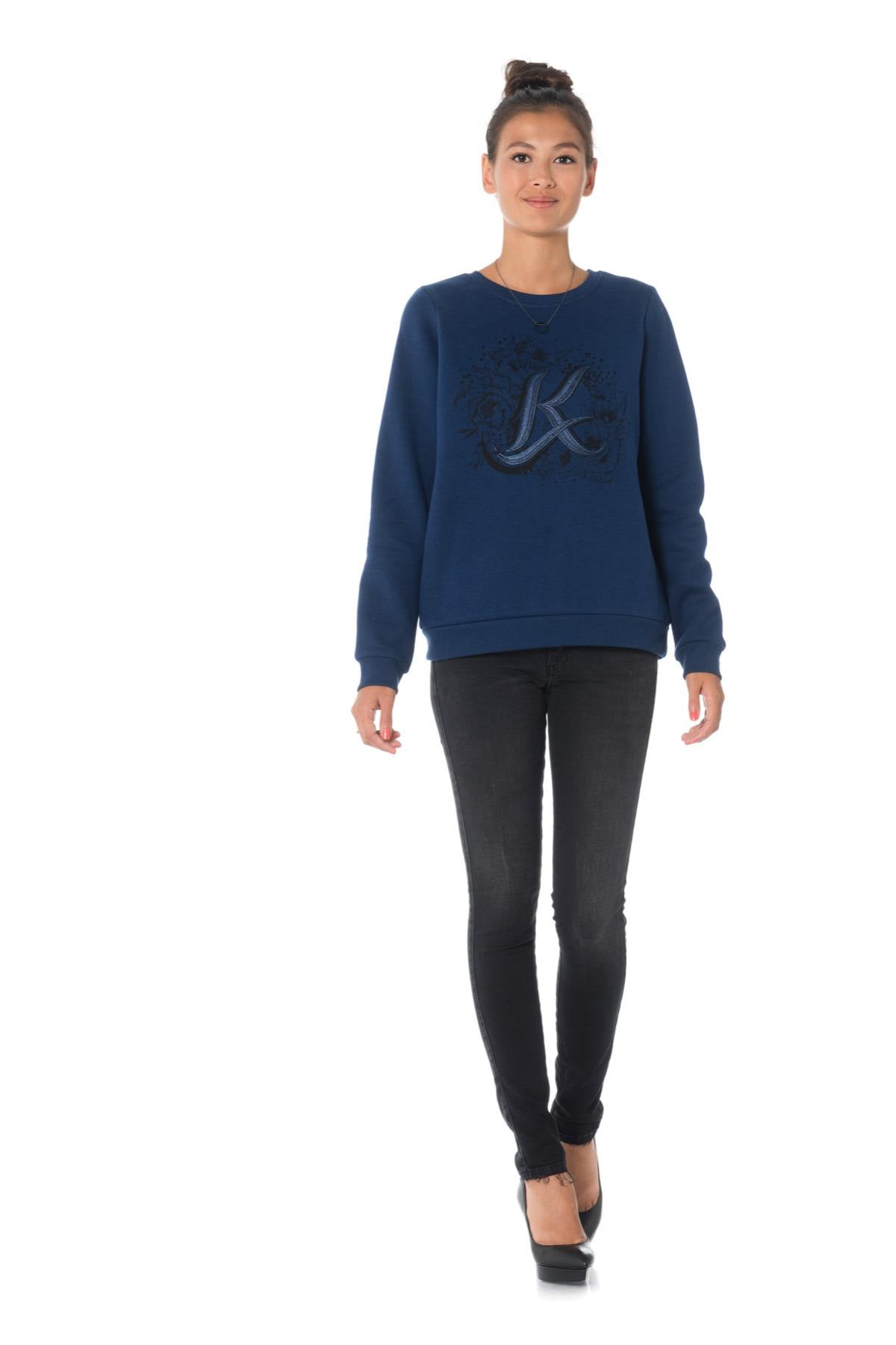 Kaporal women's navy blue sweatshirt - Image n°2