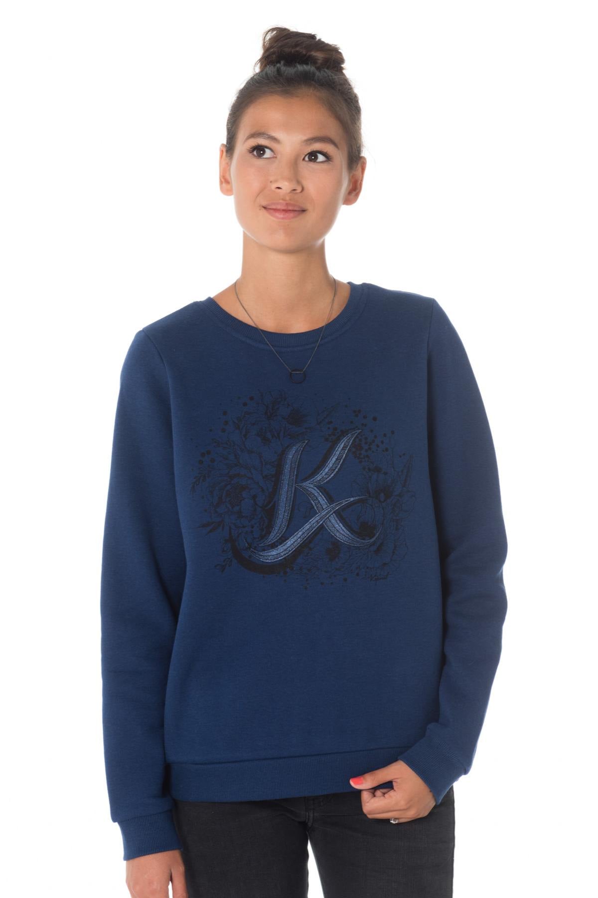 Kaporal women's navy blue sweatshirt - Image n°1