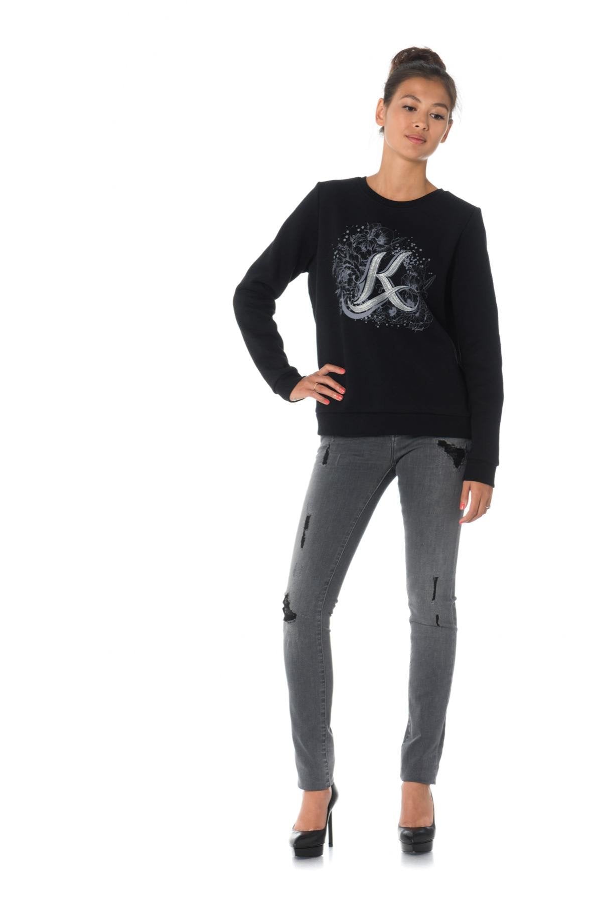 Kaporal women's black sweatshirt - Image n°2