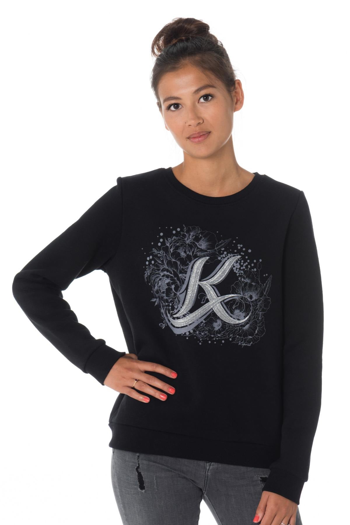 Kaporal women's black sweatshirt - Image n°1