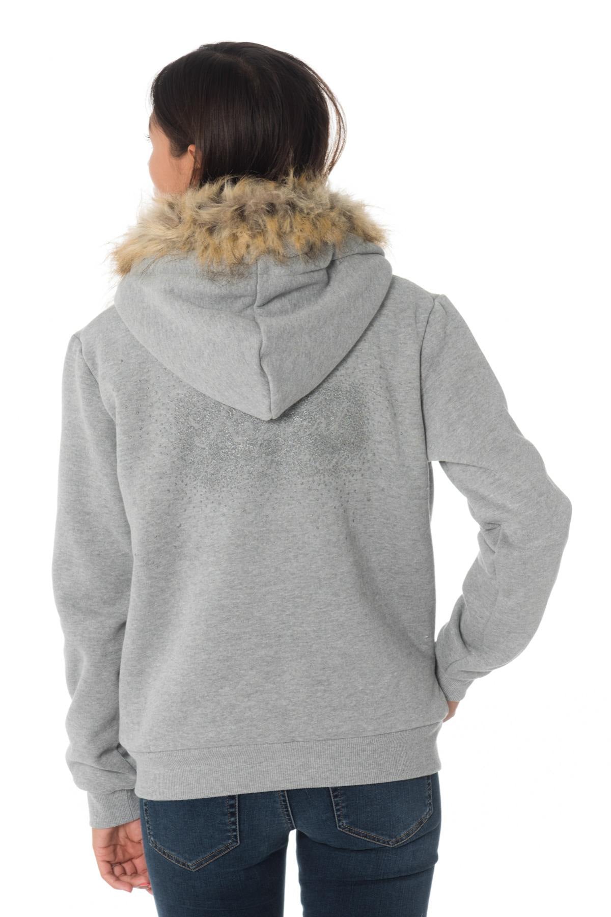 Kaporal women's heather gray sweatshirt - Image n°6