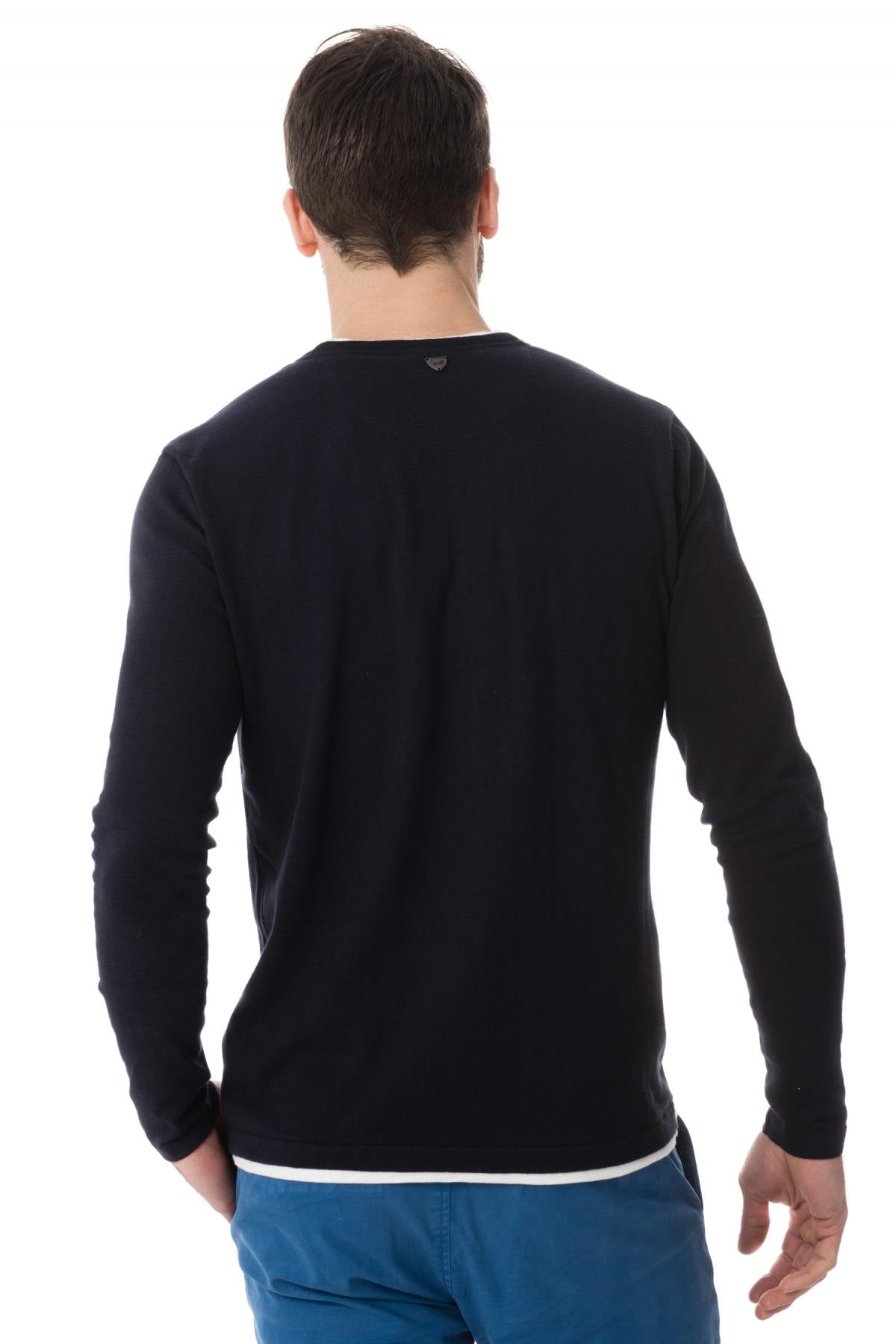 Men's V-neck sweater DENIZ CARBONE KAPORAL - Image n°3