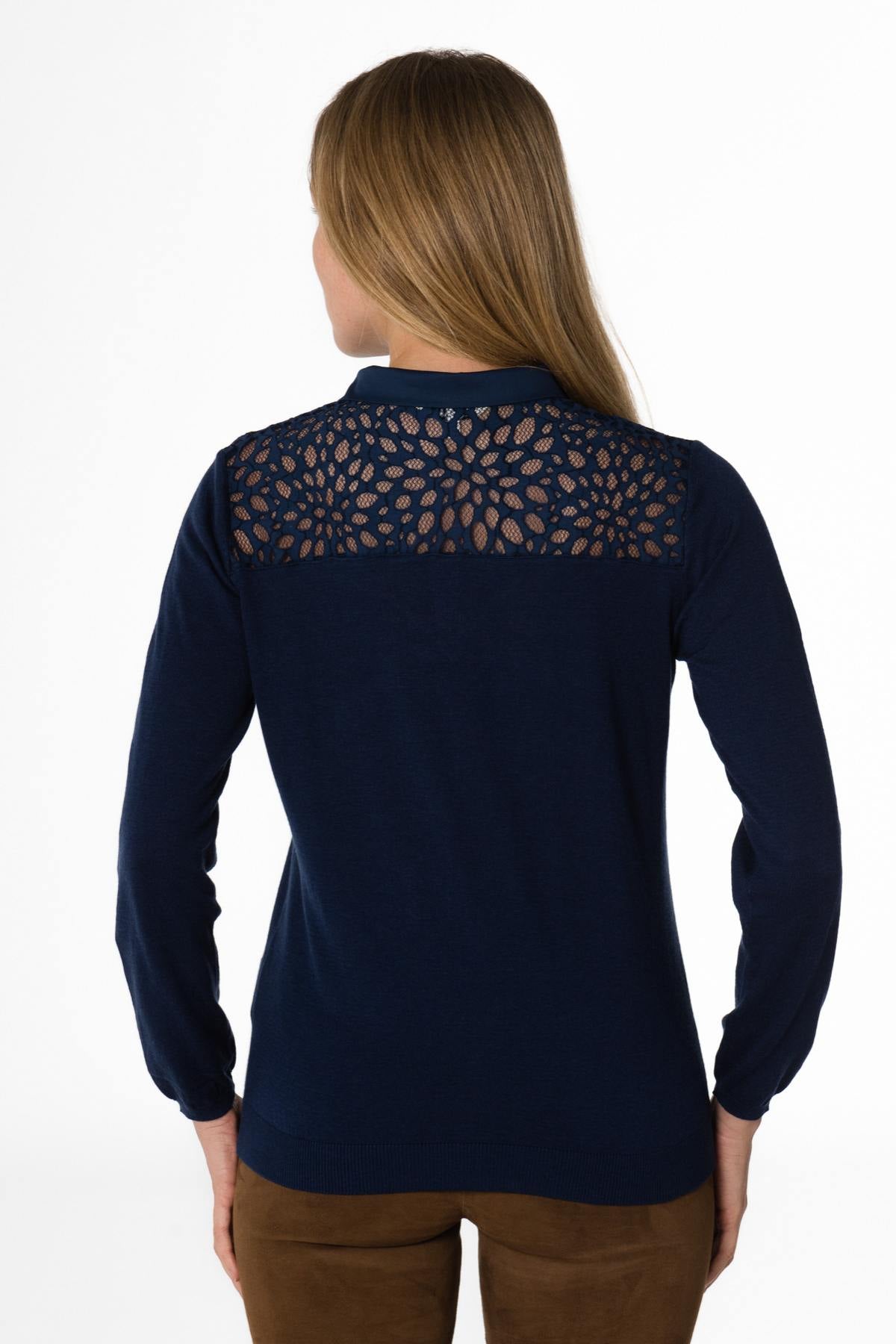 Women's thin sweater with lace - Image n°3