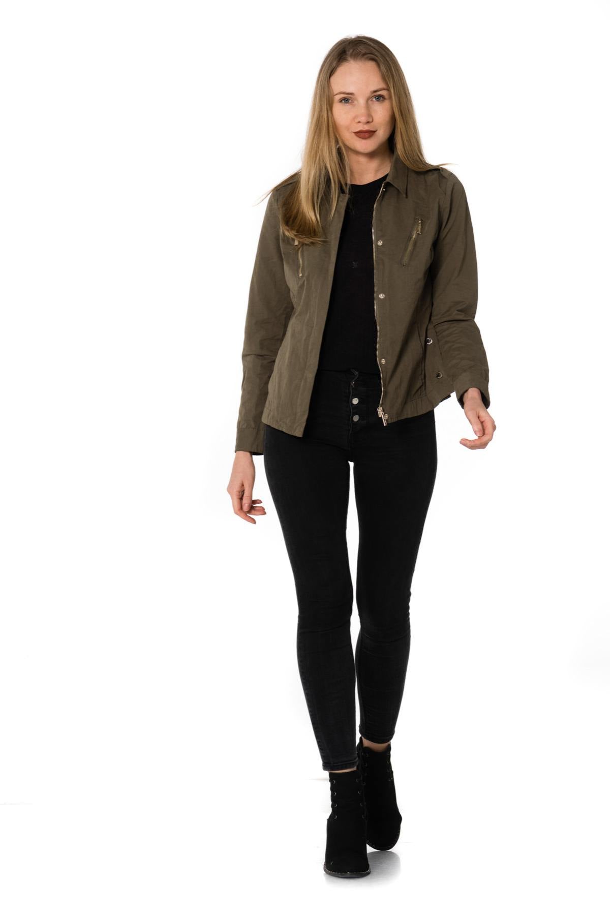 Women's thin military jacket - Image n°3