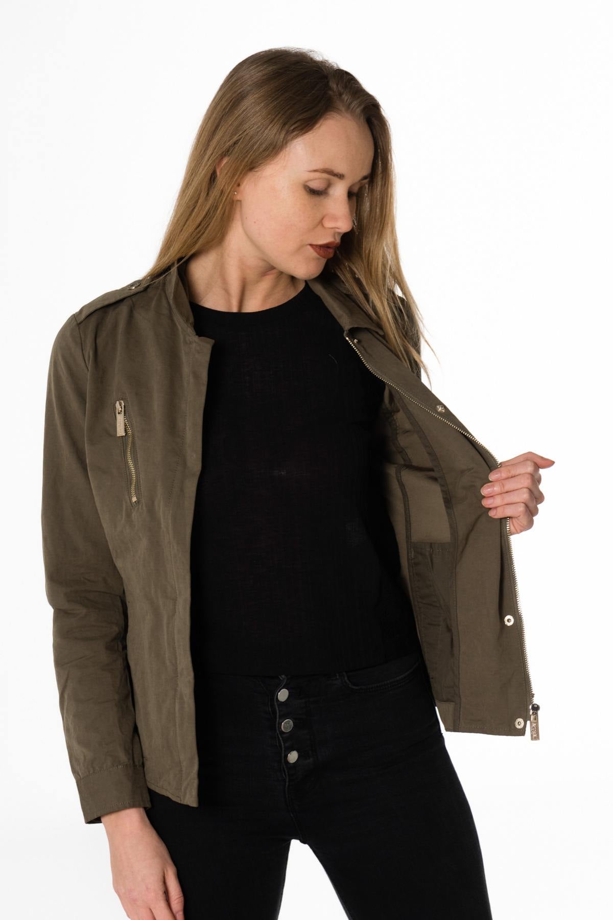 Women's thin military jacket - Image n°5