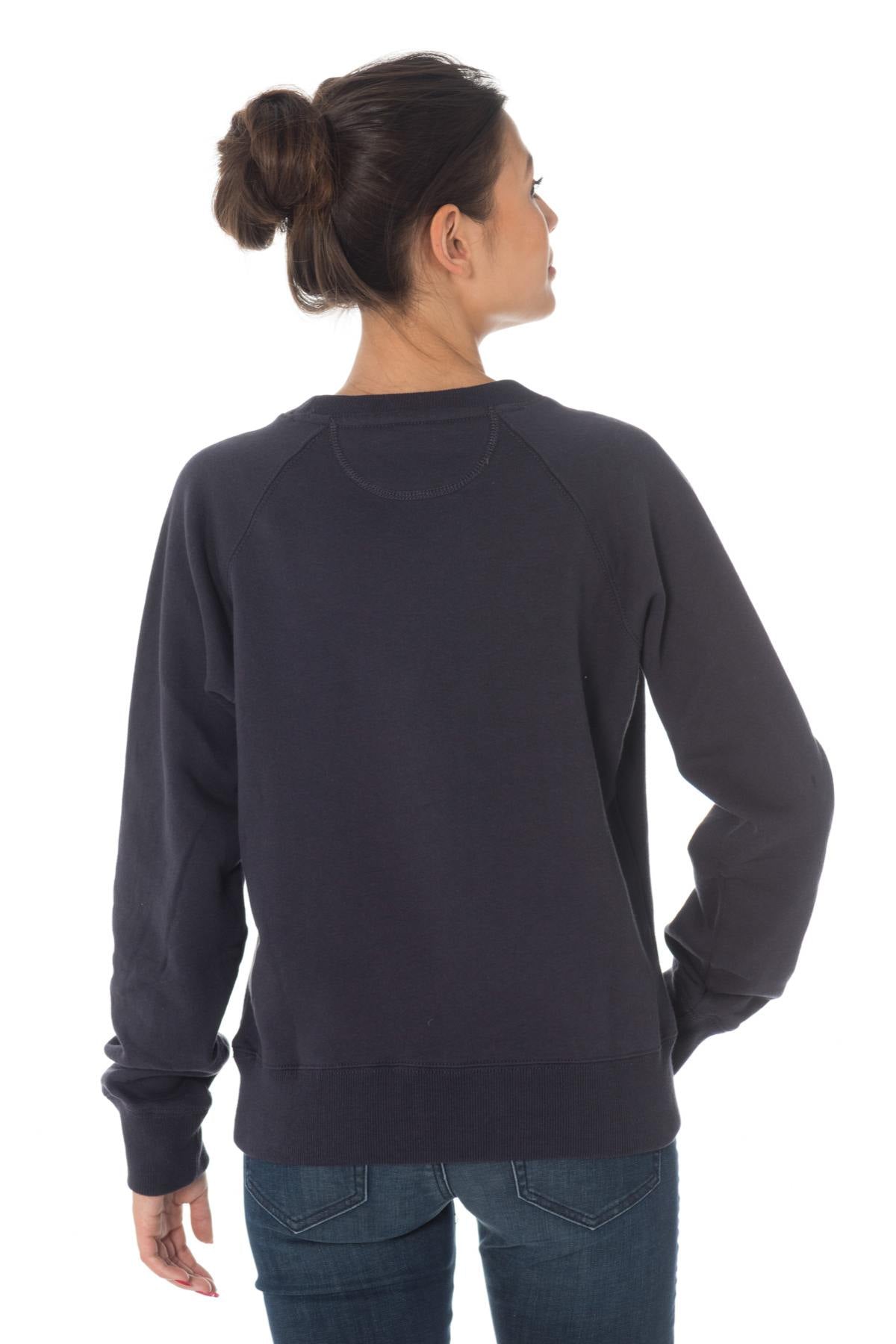 Schott women's short navy blue sweatshirt - Image n°4