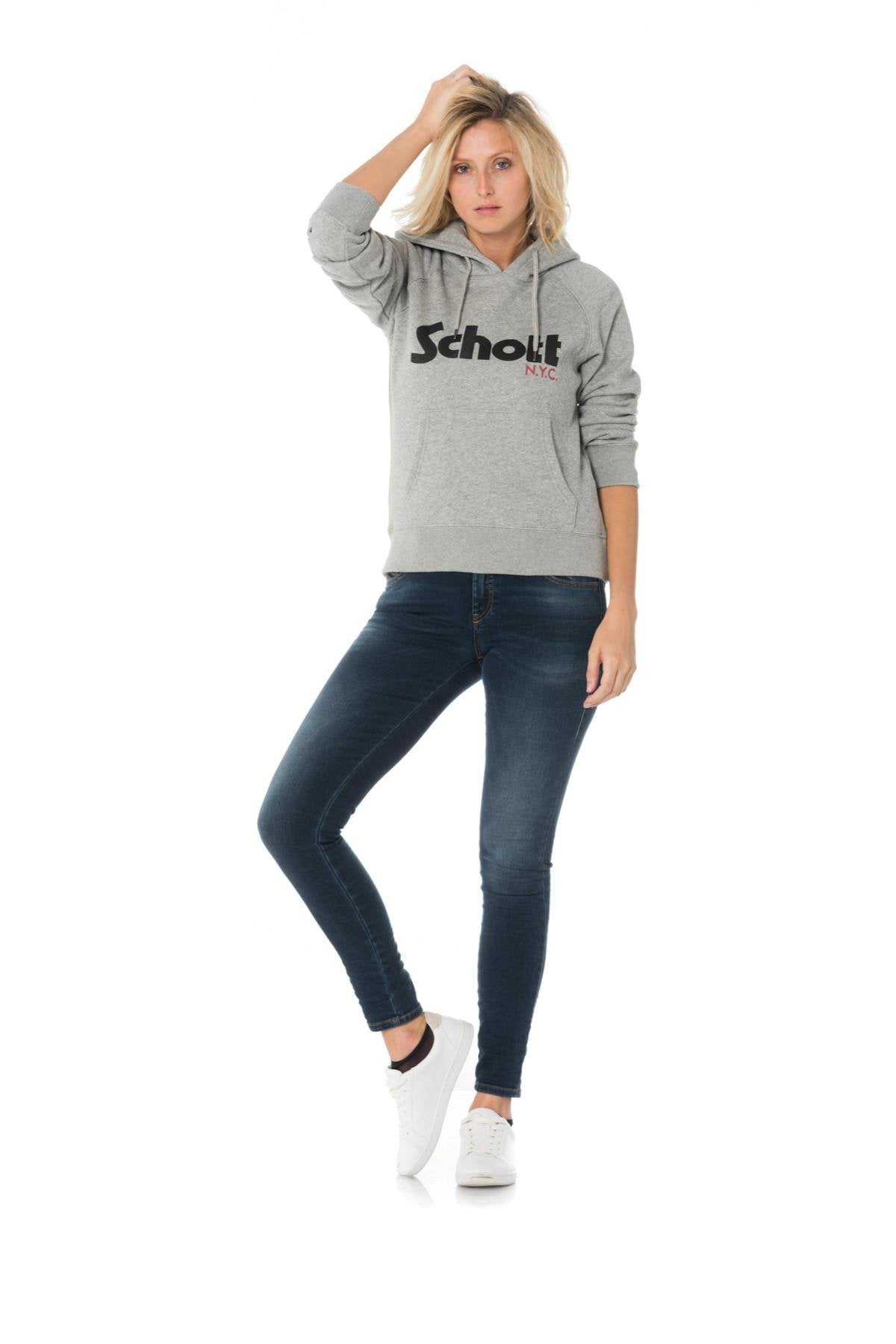 Schott women's hooded sweatshirt - Image n°2