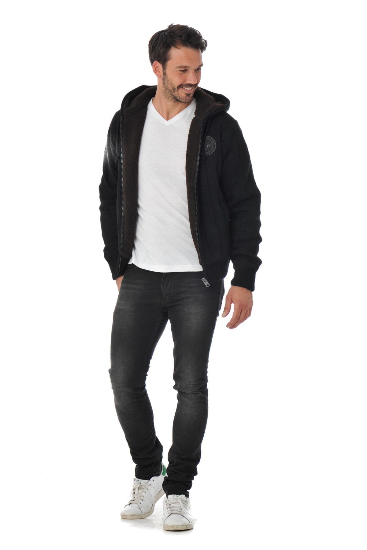 SCHOTT black zipped hooded vest - Image n°2