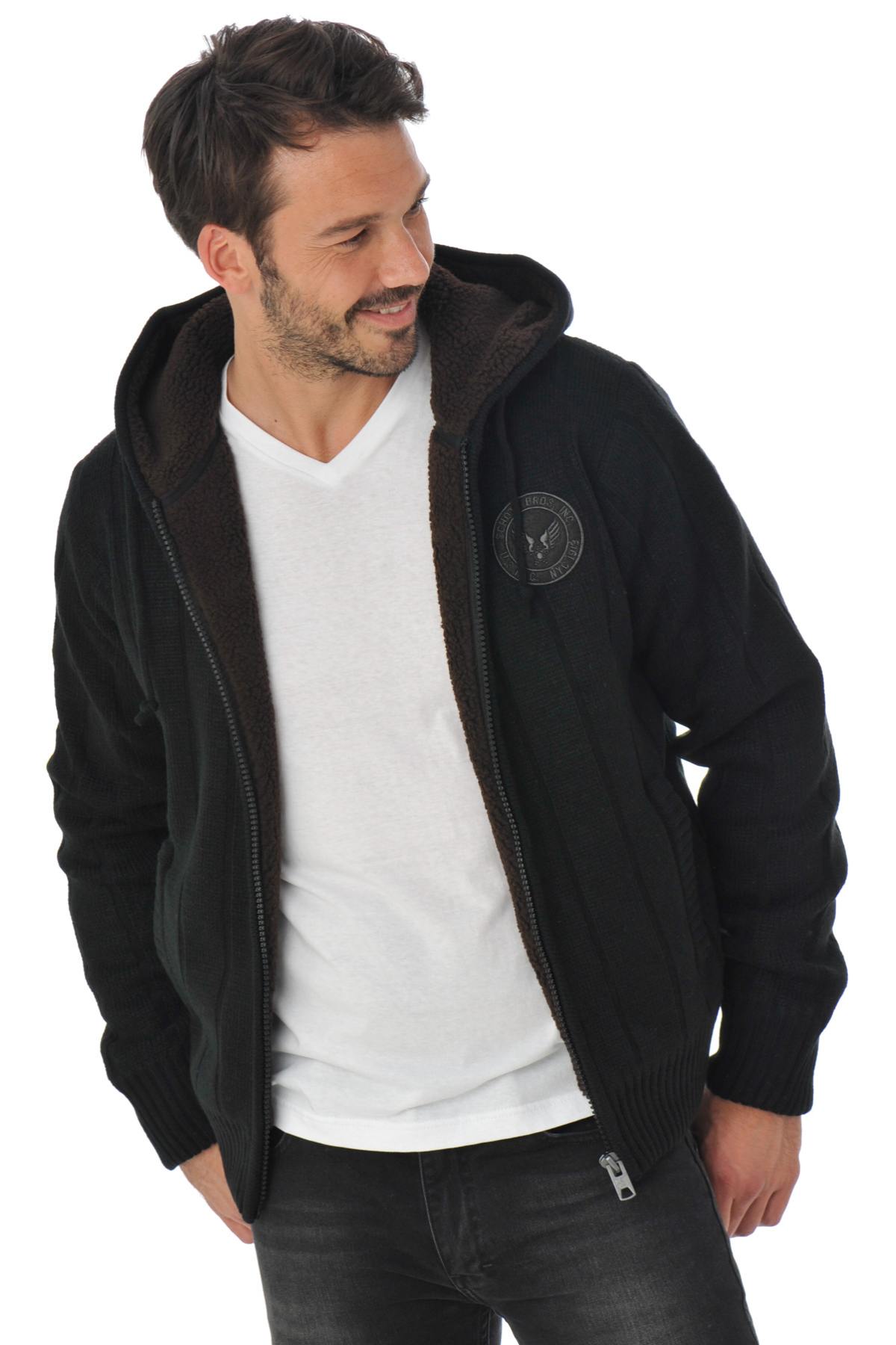 SCHOTT black zipped hooded vest - Image n°3