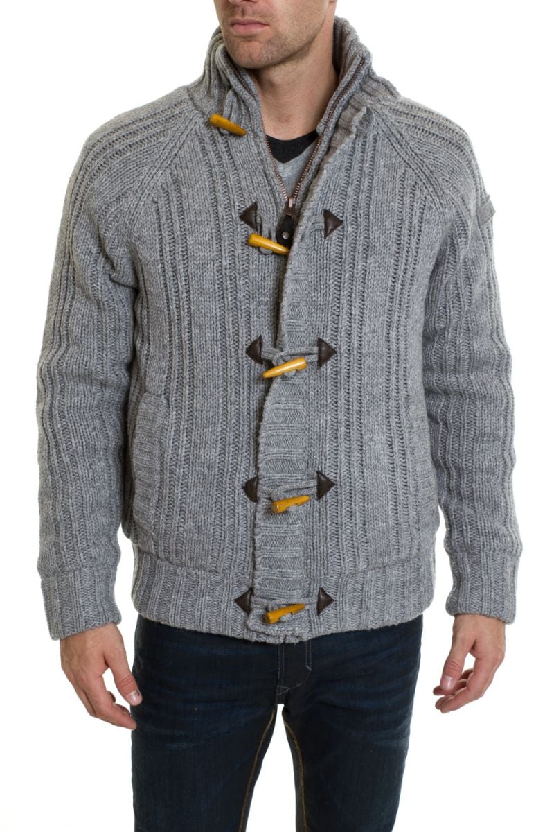 Warm Schott wool sweater Gray - Image n°1