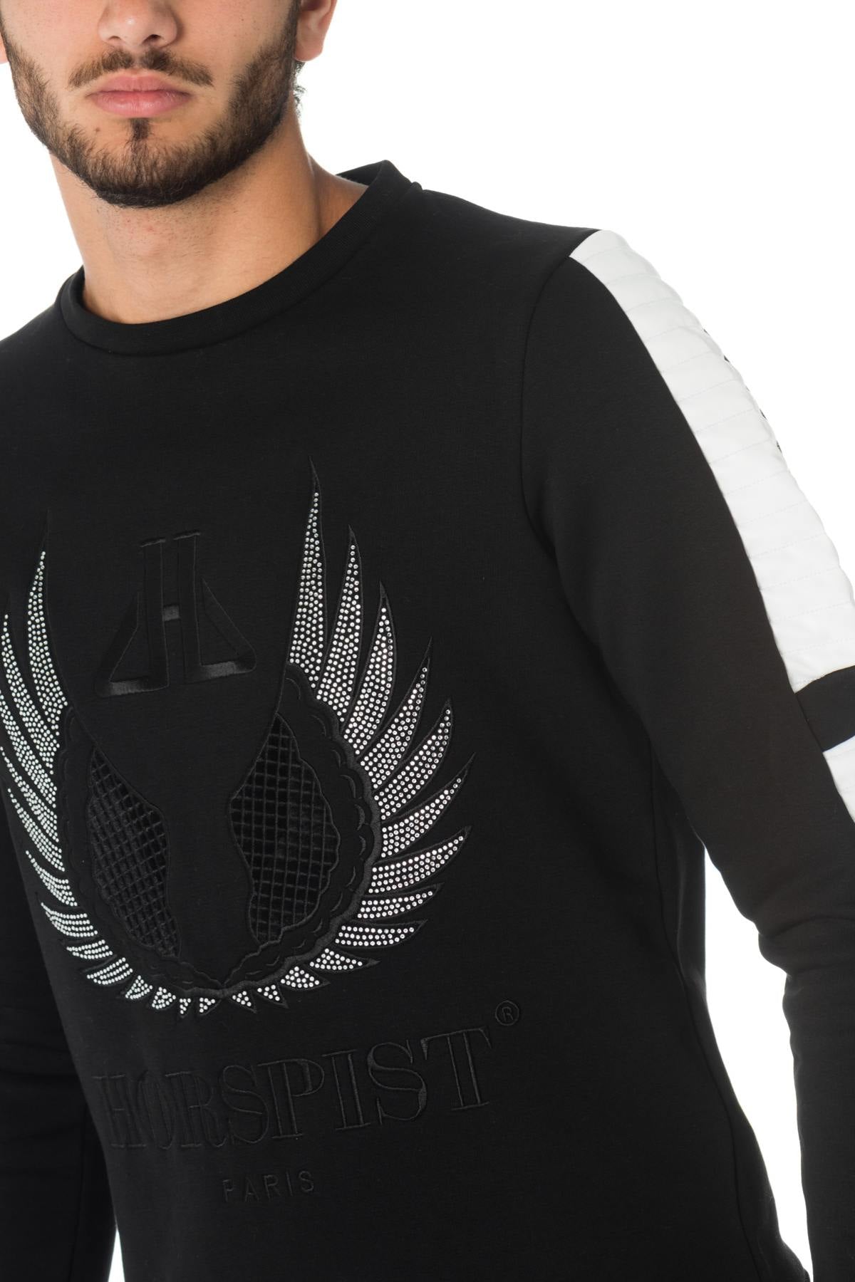 Horspist men's black and white sweatshirt - Image n°5