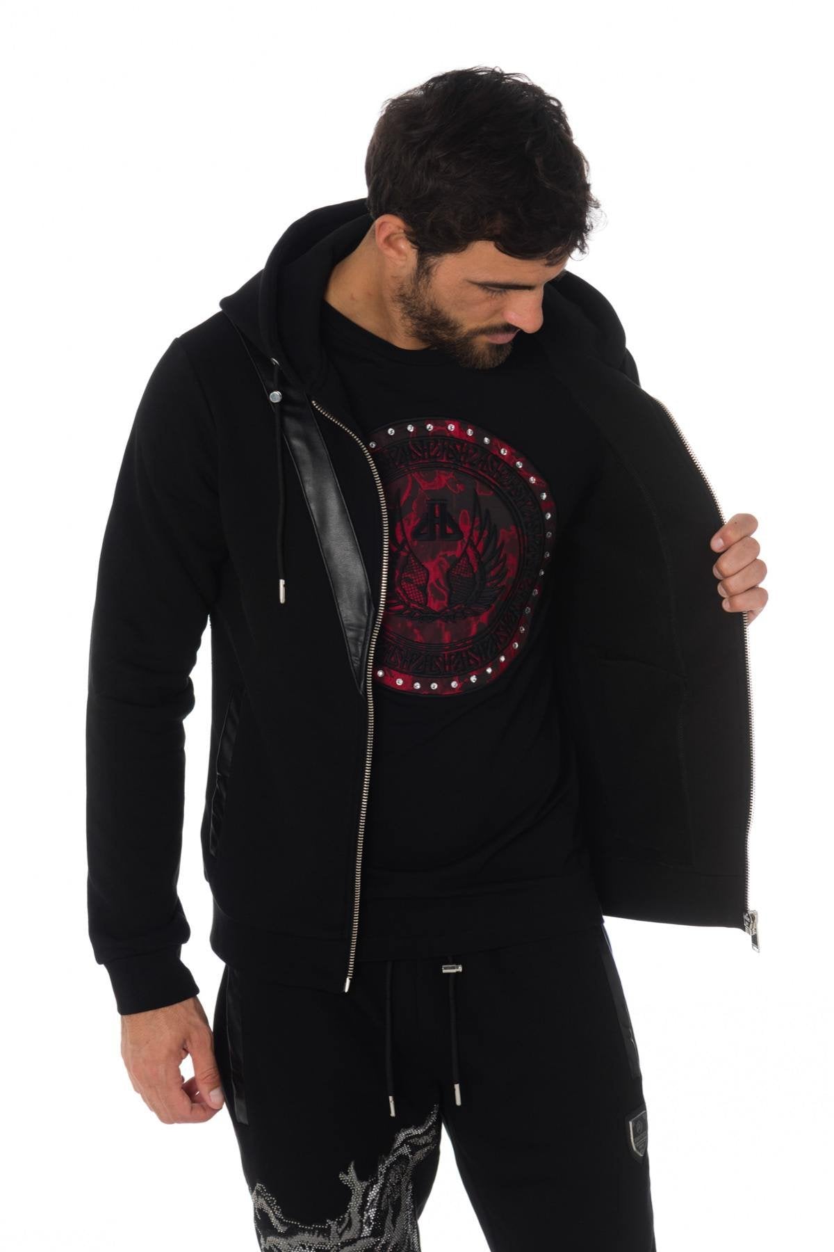 Hoodie with rhinestone snake on the back - Image n°10