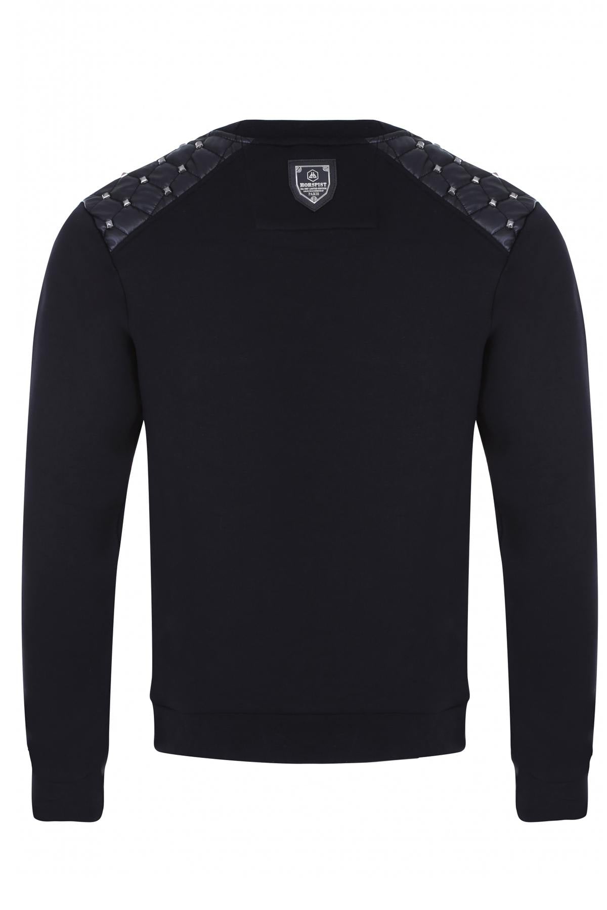 Horspist sweatshirt with quilting and studs on the shoulders - Image n°4