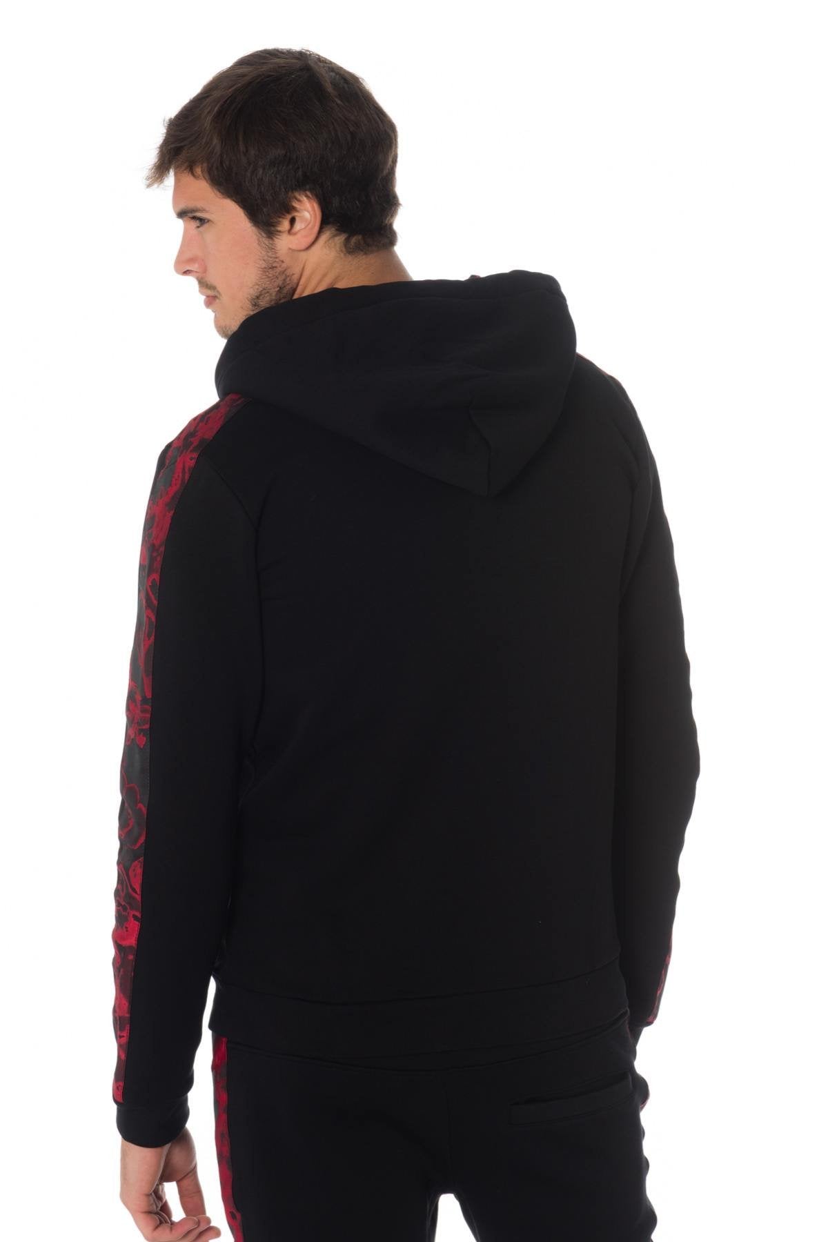 Horspist men's red and black zipped sweatshirt - Image n°6