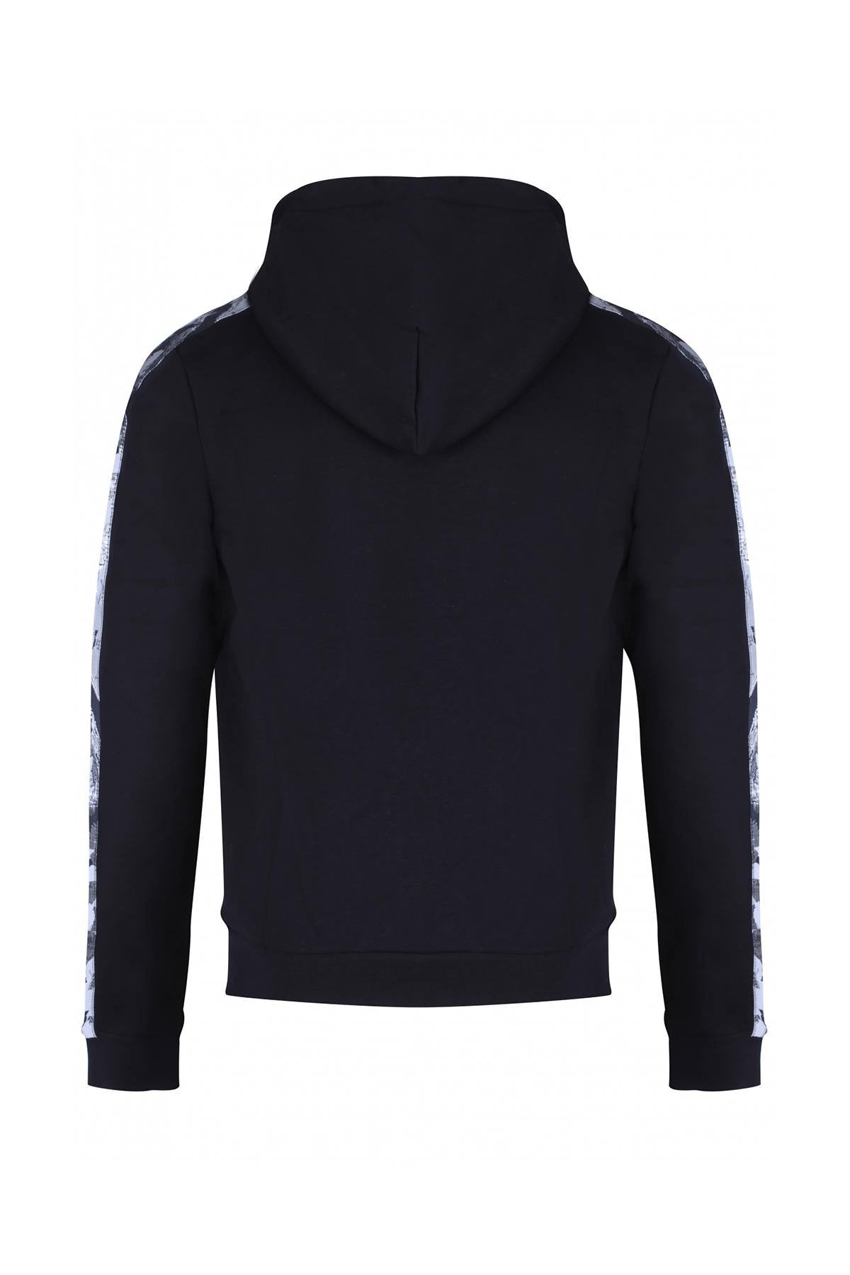 Horspist men's black/silver zipped sweatshirt - Image n°8