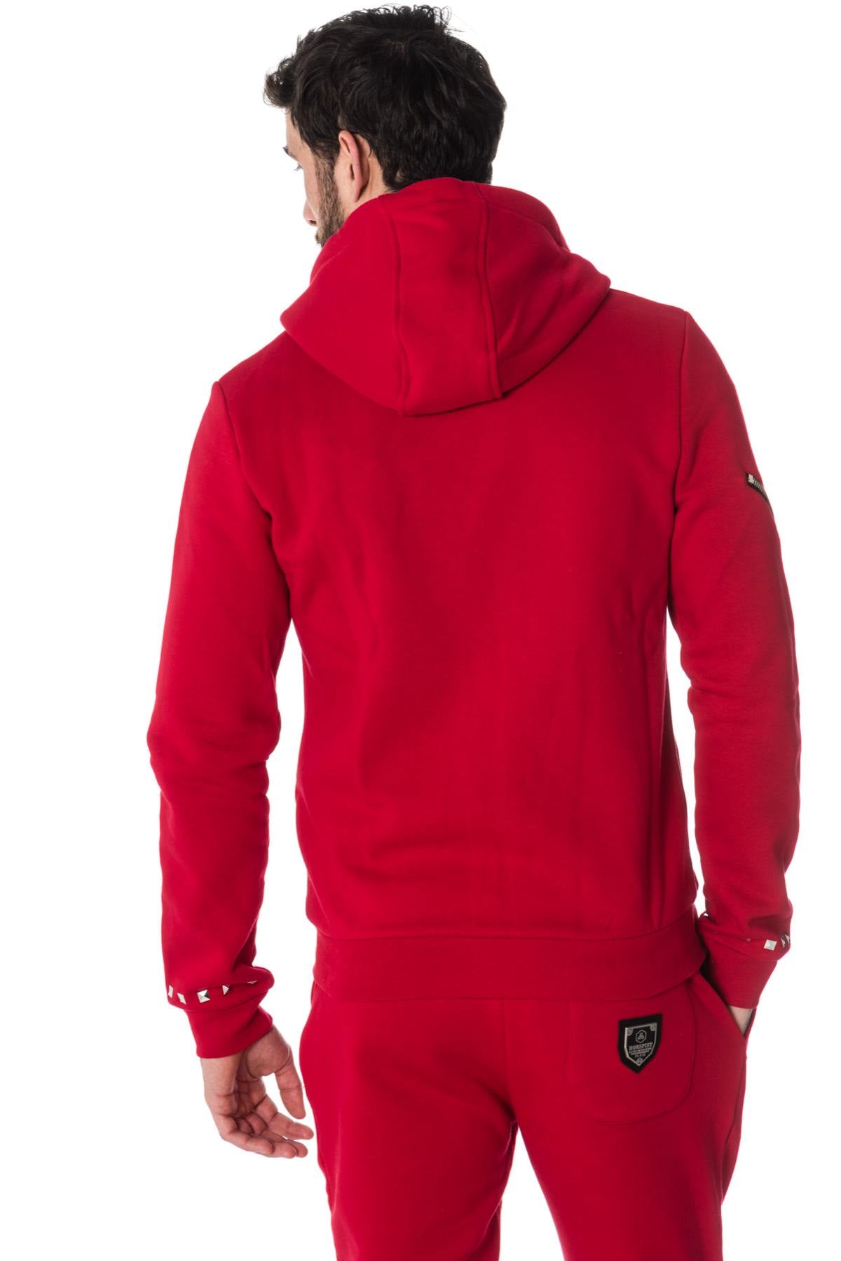 Horspist men's red zipped sweatshirt - Image n°6