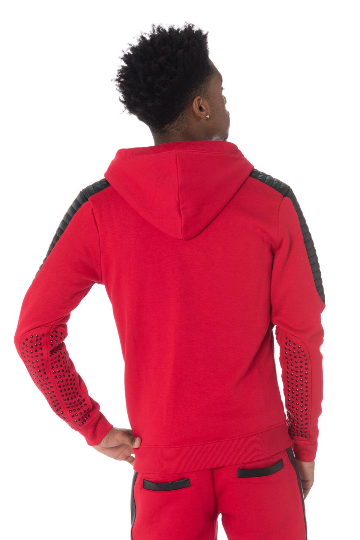 Horspist men's red zipped sweatshirt - Image n°4