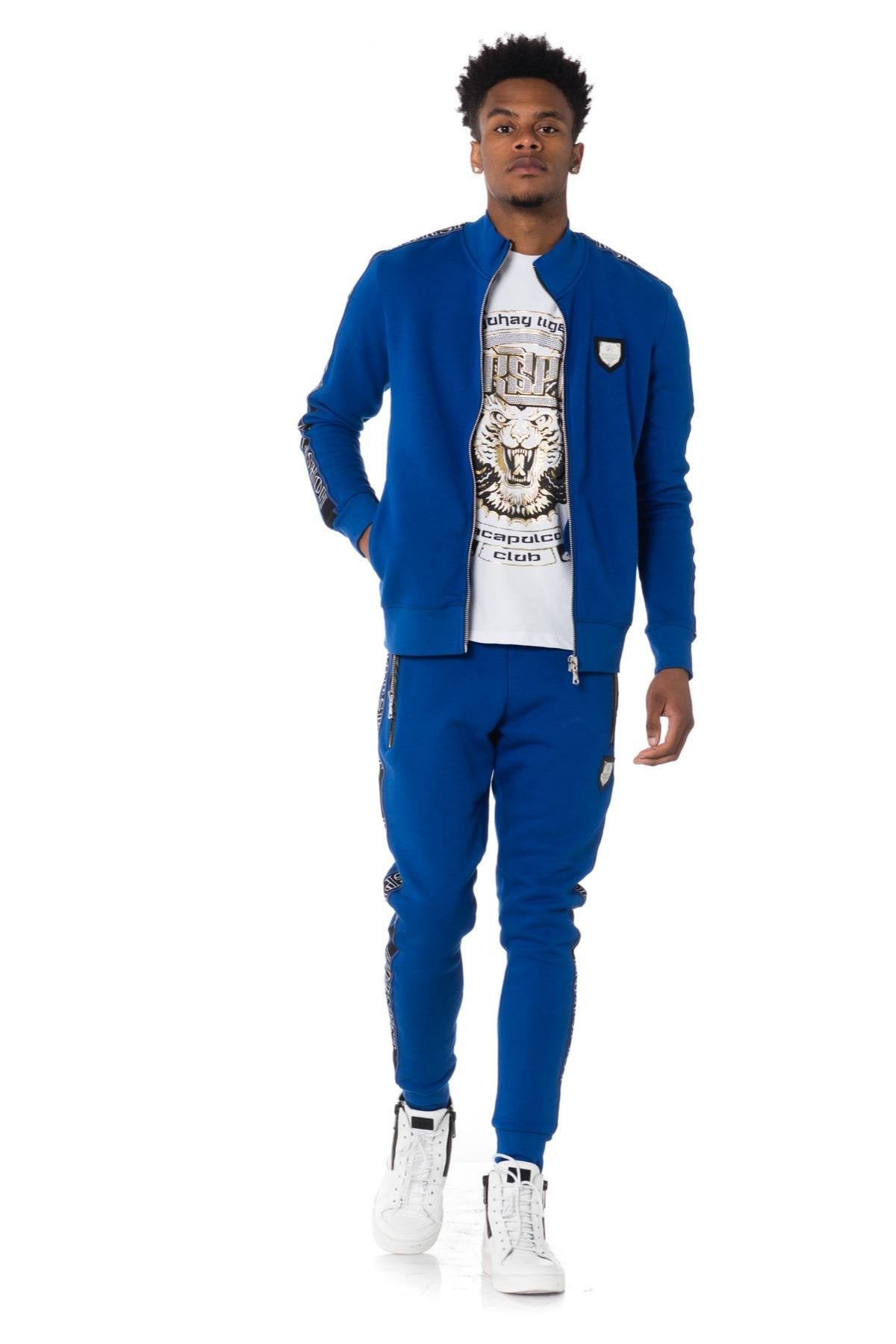  Royal blue Horspist zipped sweatshirt - Image n°2