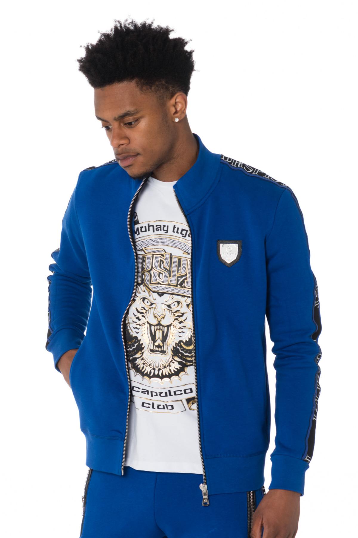  Royal blue Horspist zipped sweatshirt - Image n°4